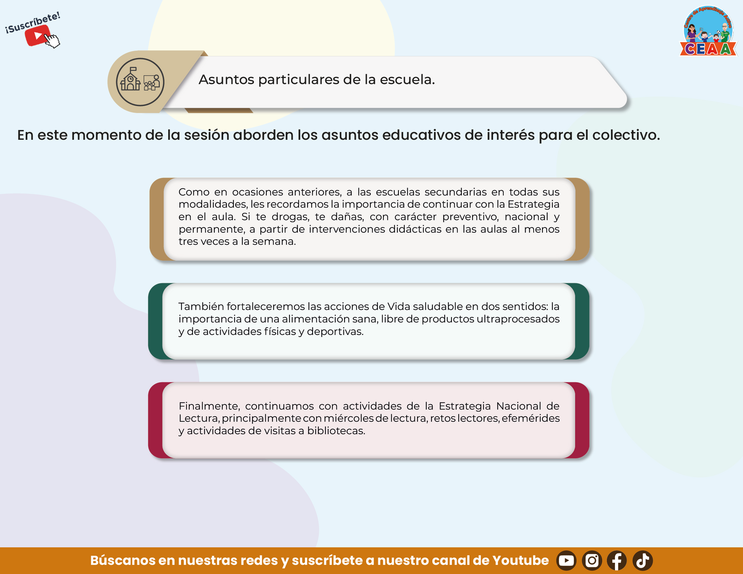 PRESENTACIÓN SEXTA SESIÓN CONSEJO TÉCNICO ESCOLAR PARA MAESTROS