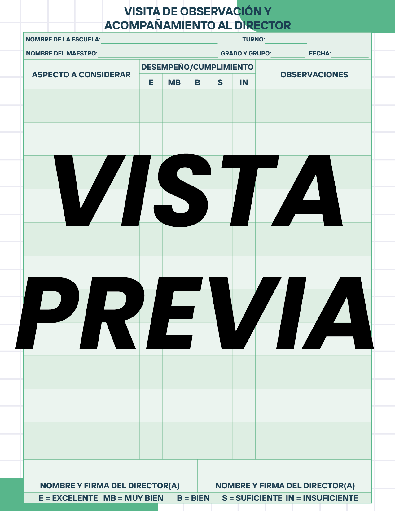 Agenda Cuadros SUPERVISOR Secundaria