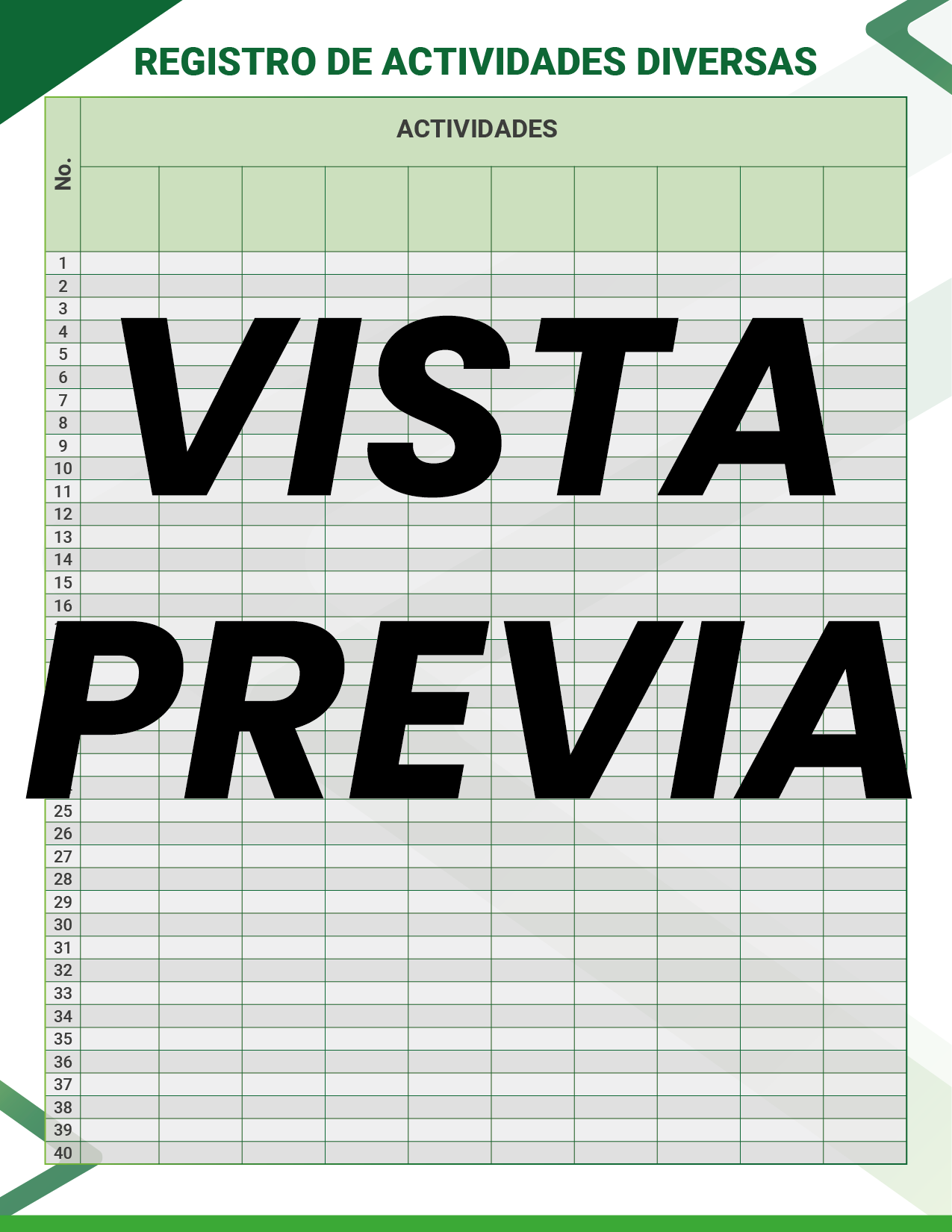 Agenda Formal Verde DIRECTOR Preescolar