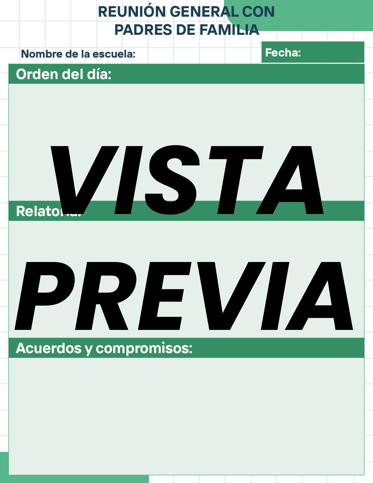 Agenda Cuadros SUPERVISOR Secundaria