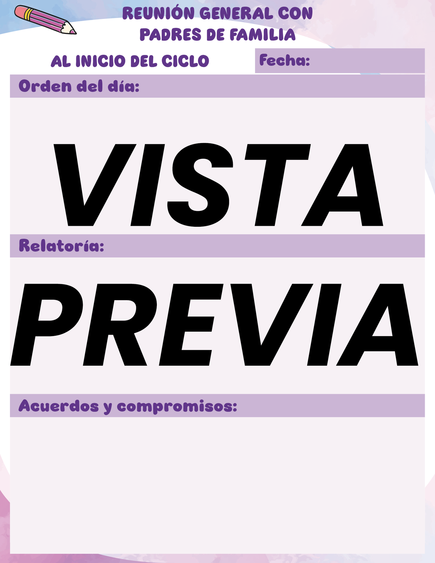 Agenda Colorida DIRECTOR Primaria