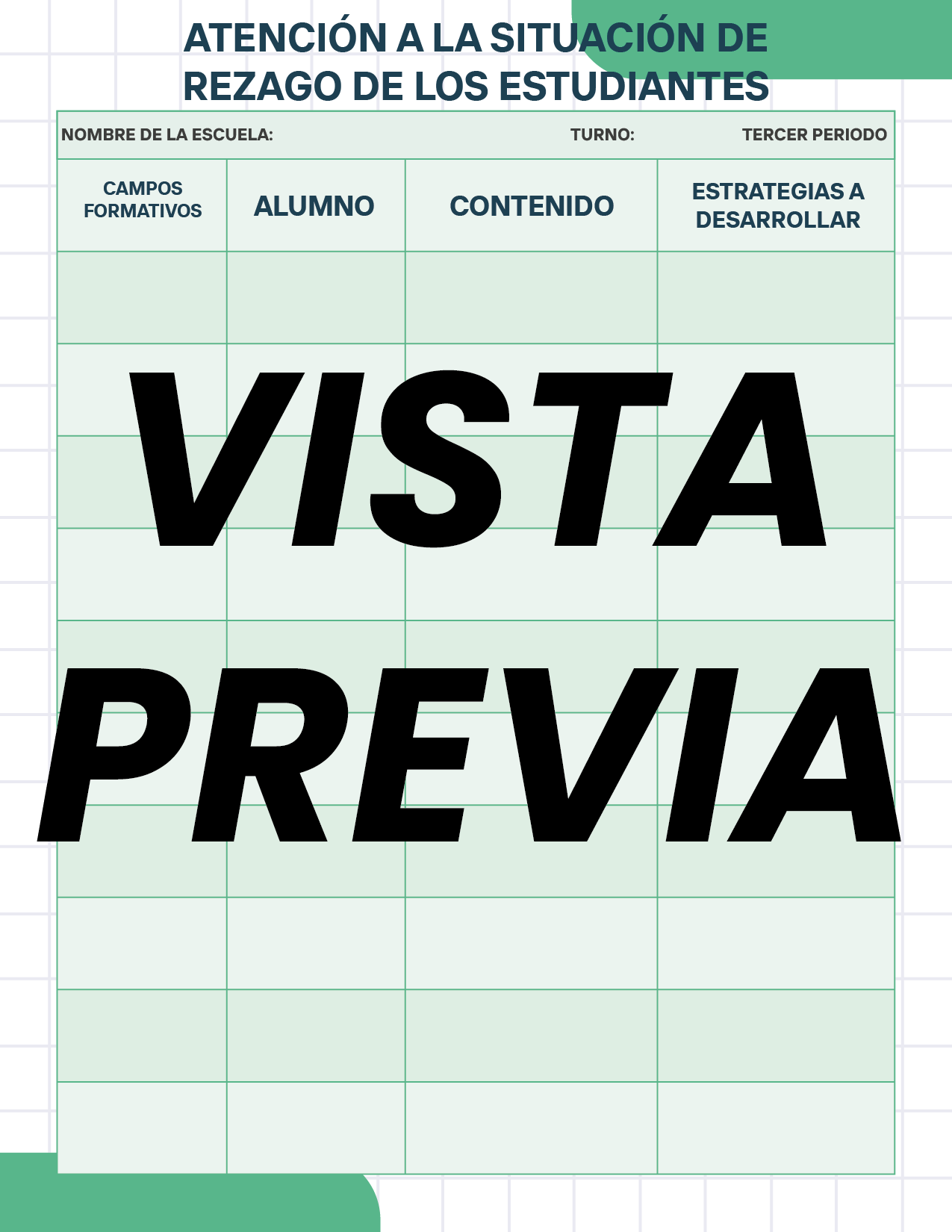 Agenda Cuadros SUPERVISOR Secundaria