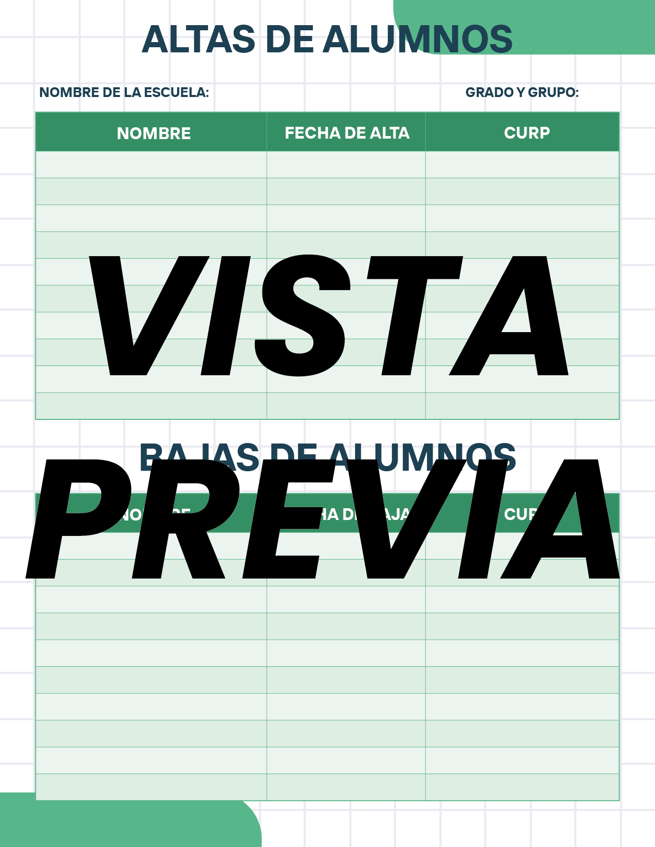 Agenda Cuadros SUPERVISOR Secundaria