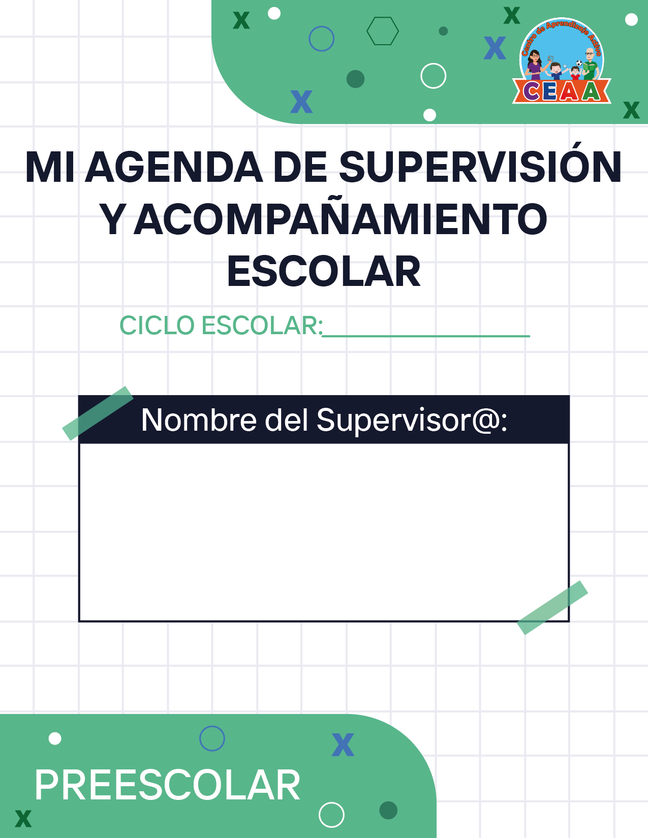 Agenda Cuadros SUPERVISOR Preescolar