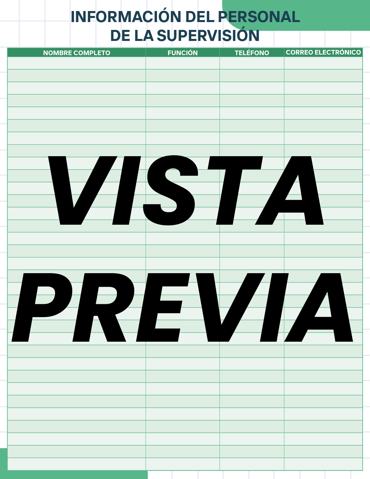 Agenda Cuadros SUPERVISOR Preescolar