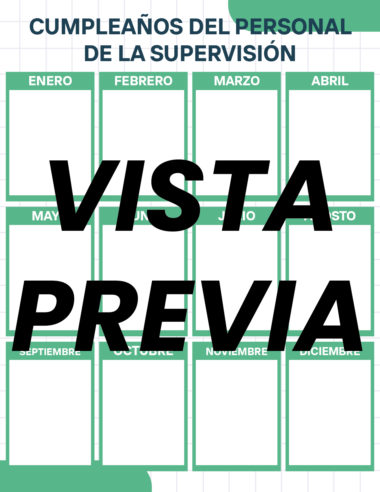 Agenda Cuadros SUPERVISOR Preescolar