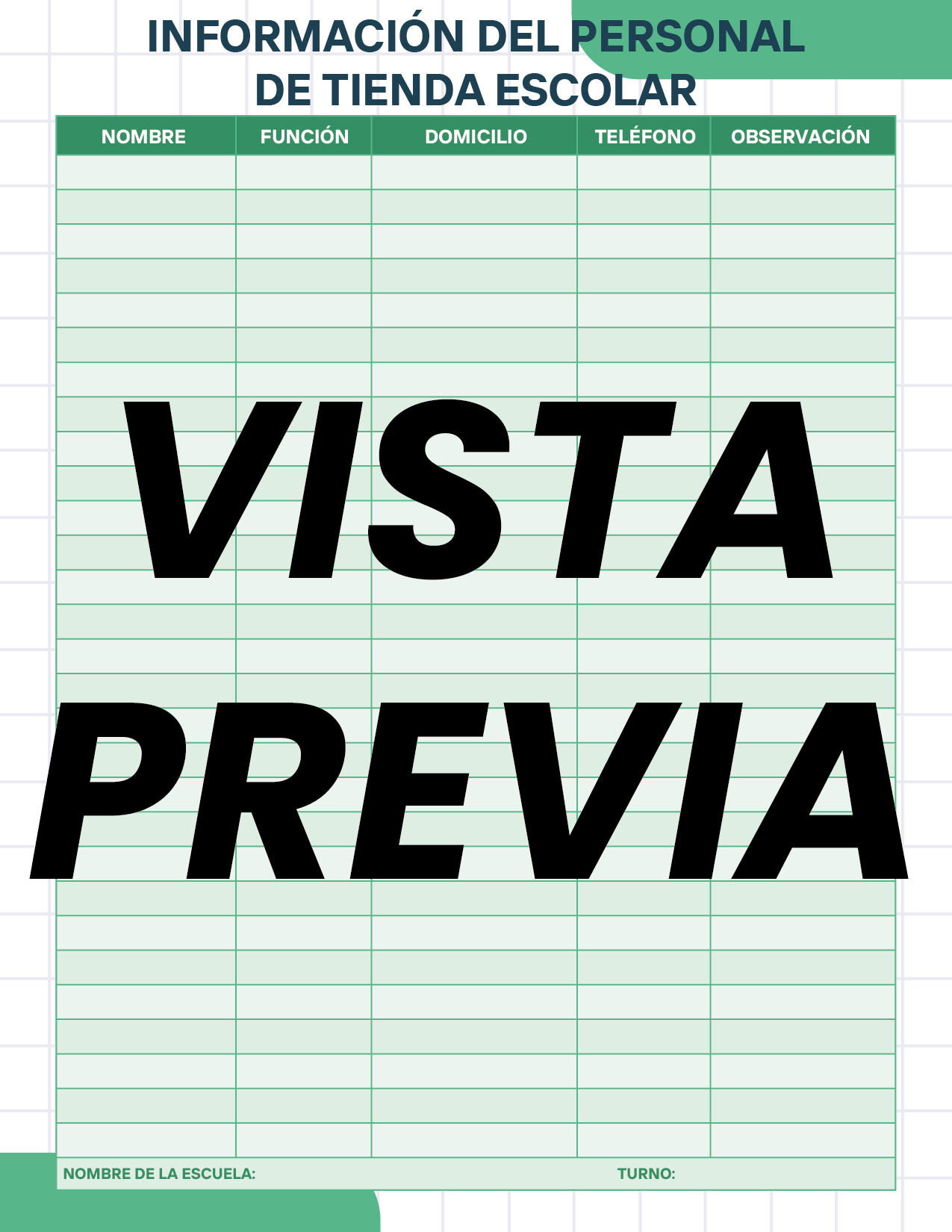 Agenda Cuadros SUPERVISOR Preescolar