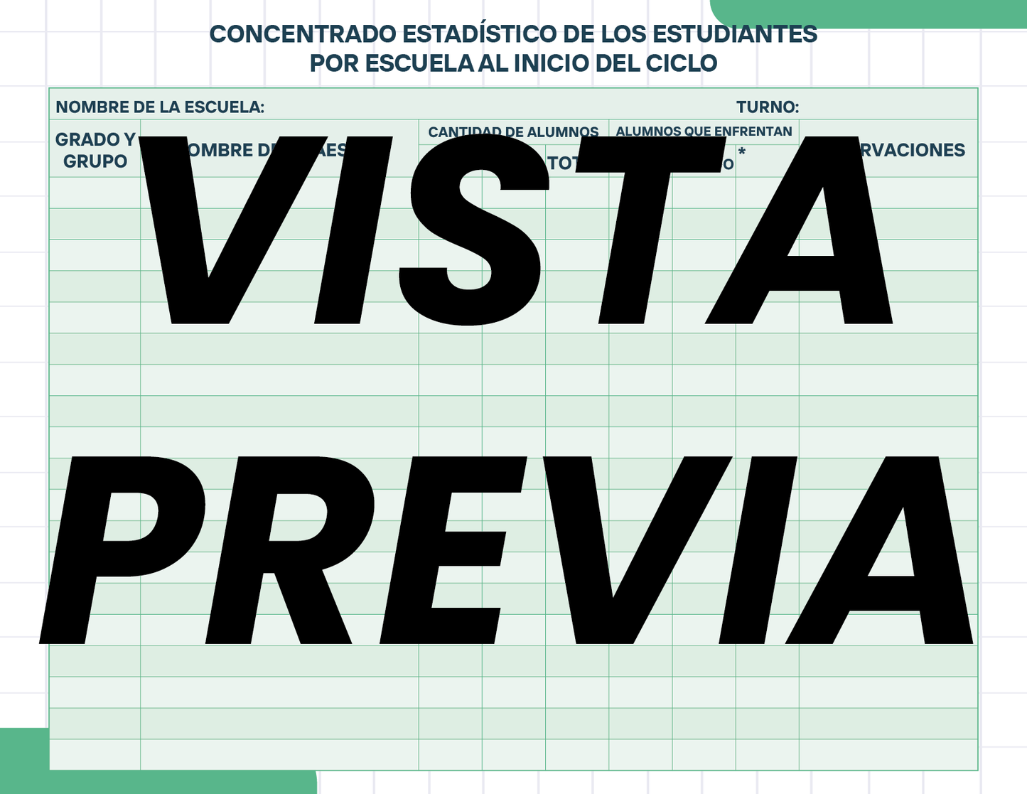 Agenda Cuadros SUPERVISOR Preescolar