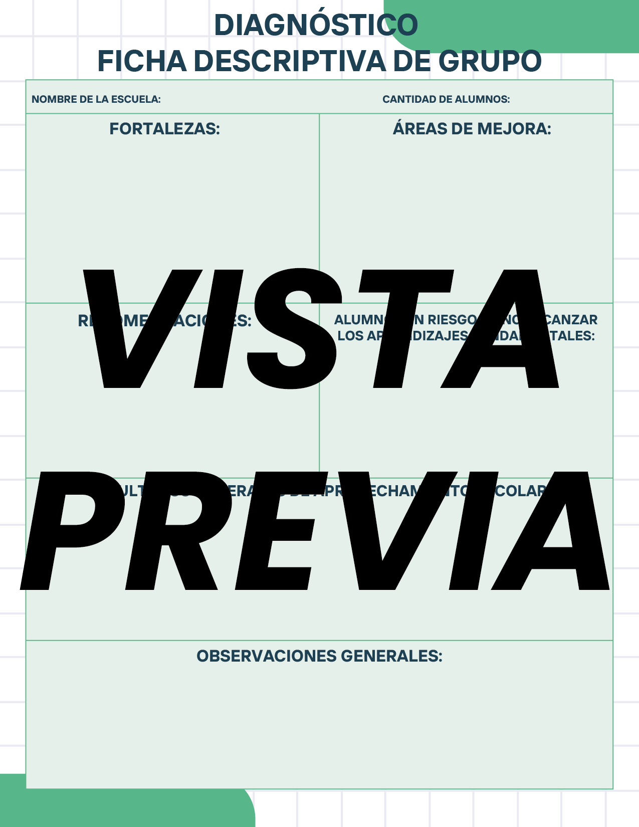 Agenda Cuadros SUPERVISOR Preescolar