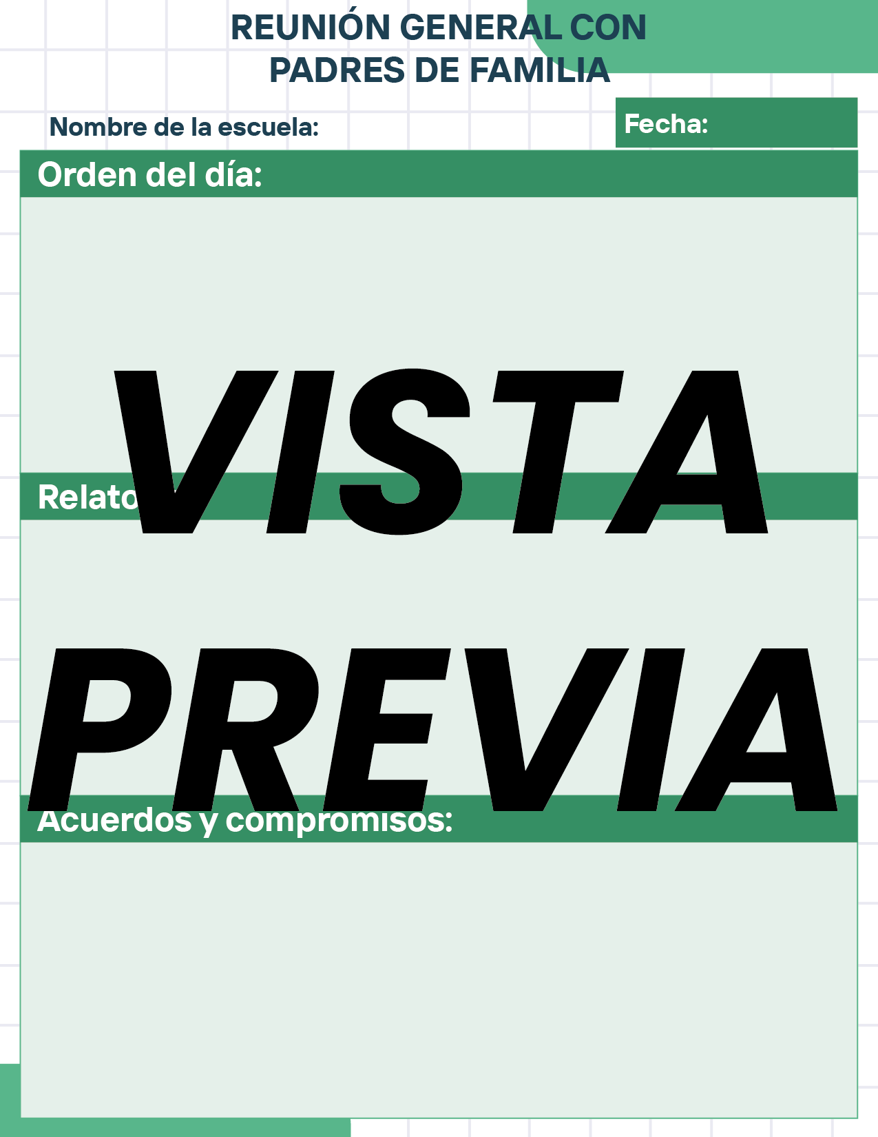 Agenda Cuadros SUPERVISOR Preescolar