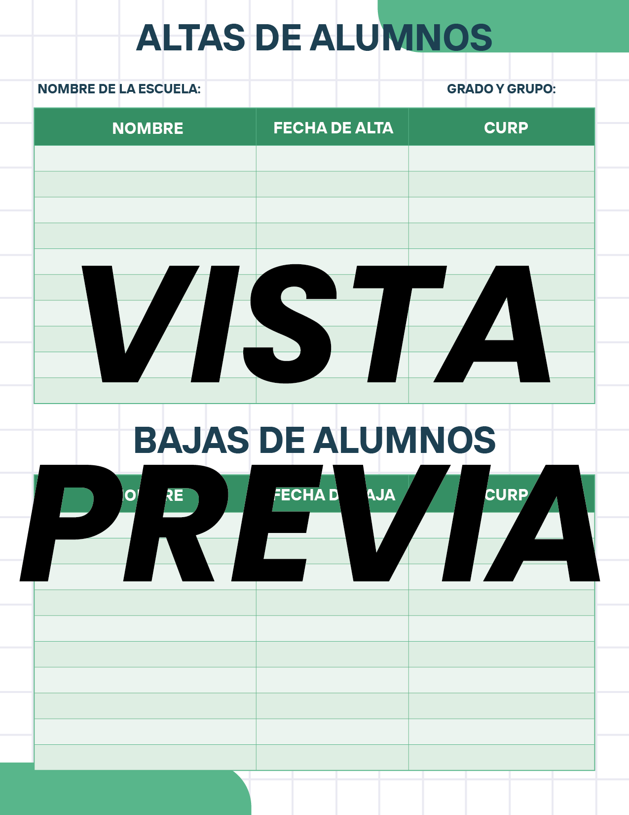 Agenda Cuadros SUPERVISOR Preescolar