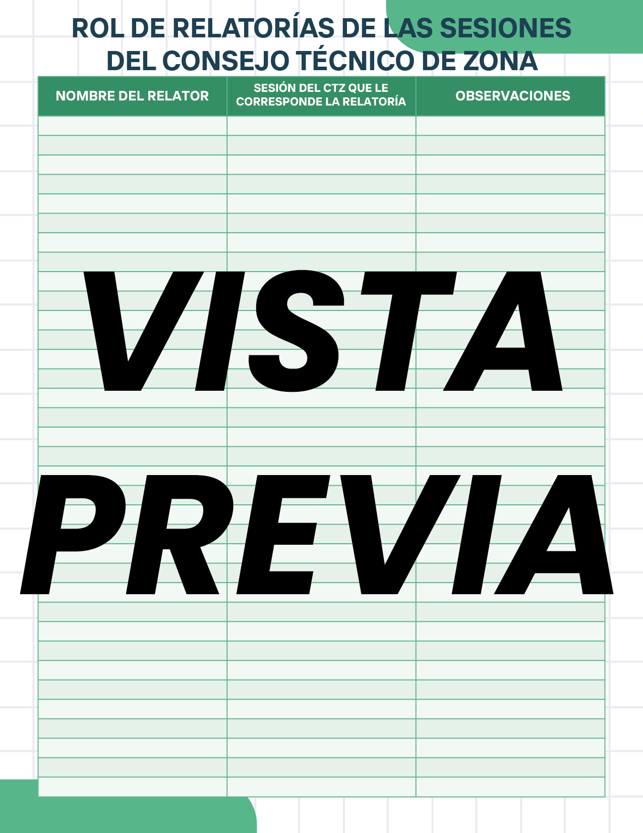 Agenda Cuadros SUPERVISOR Preescolar
