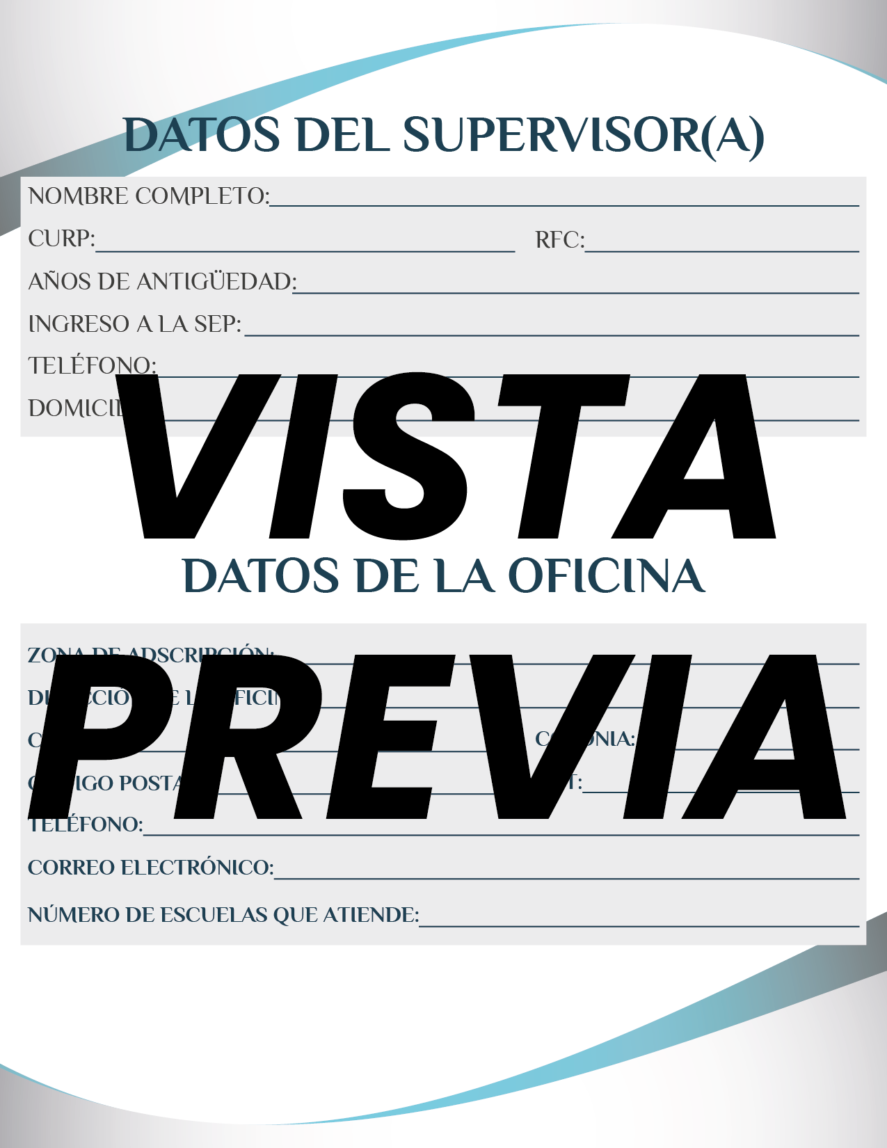Agenda Formal Azul SUPERVISOR Preescolar