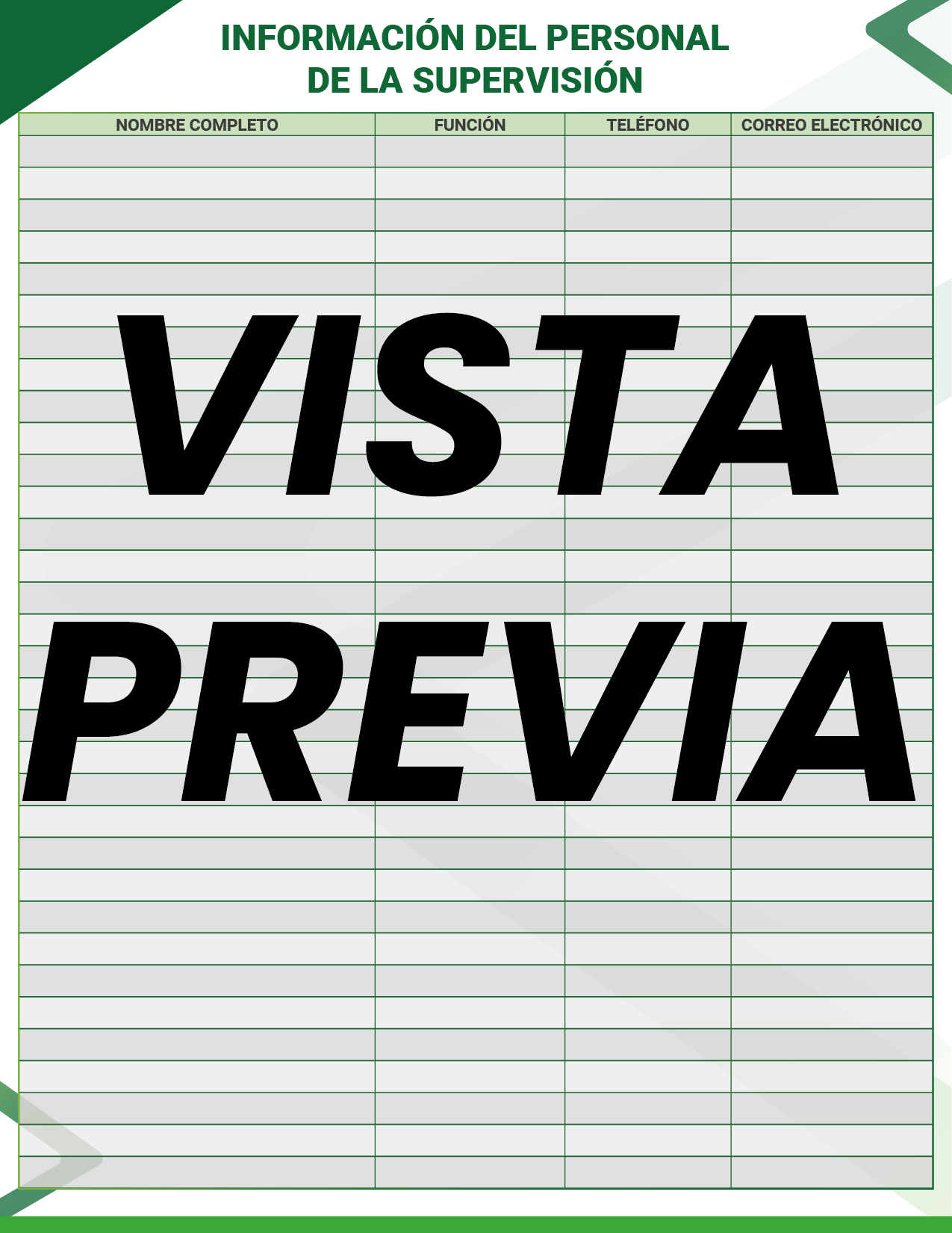 Agenda Formal Verde SUPERVISOR Primaria