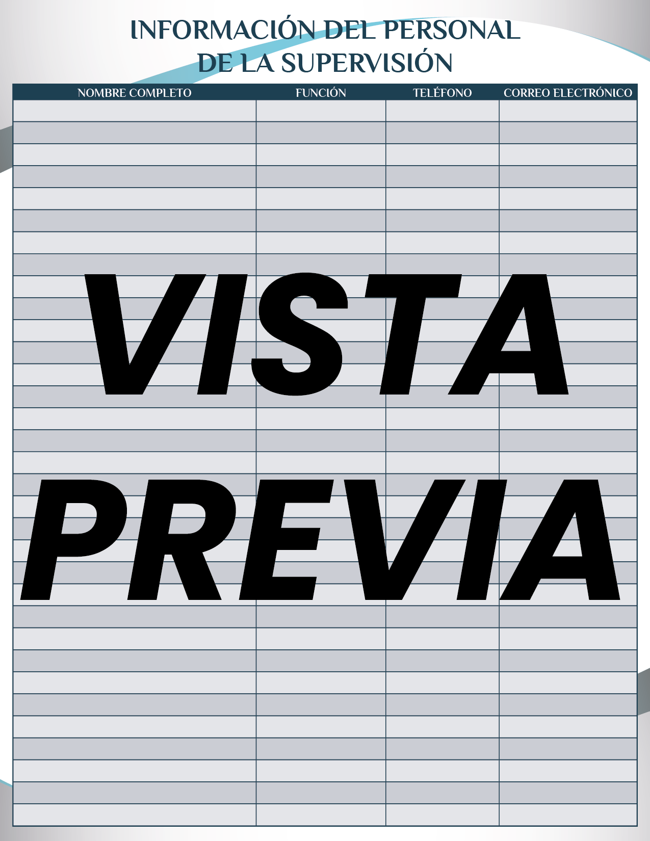Agenda Formal Azul SUPERVISOR Preescolar
