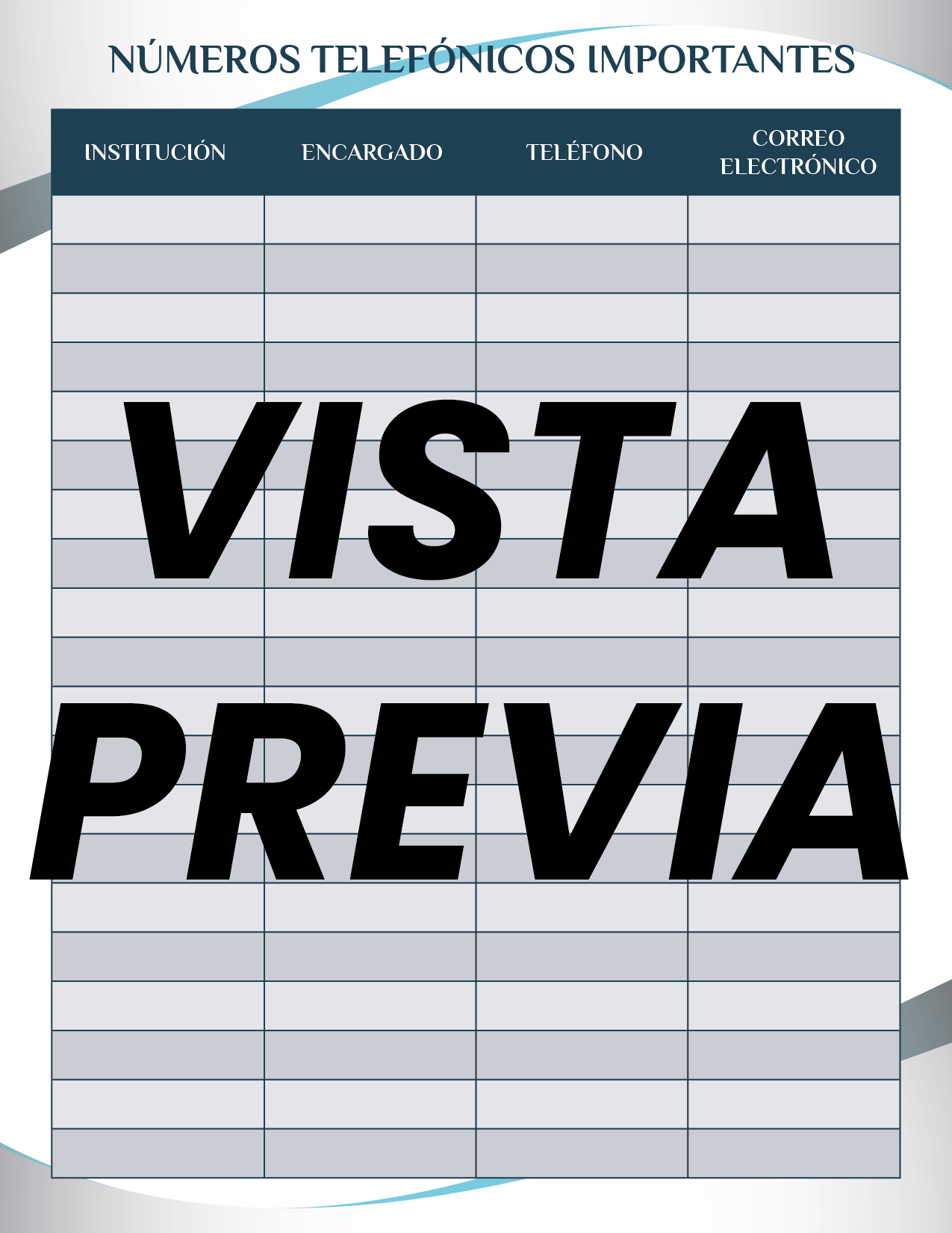 Agenda Formal Azul SUPERVISOR Preescolar