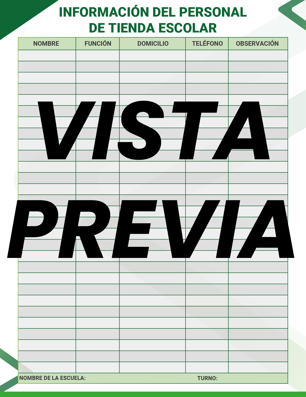 Agenda Formal Verde SUPERVISOR Primaria