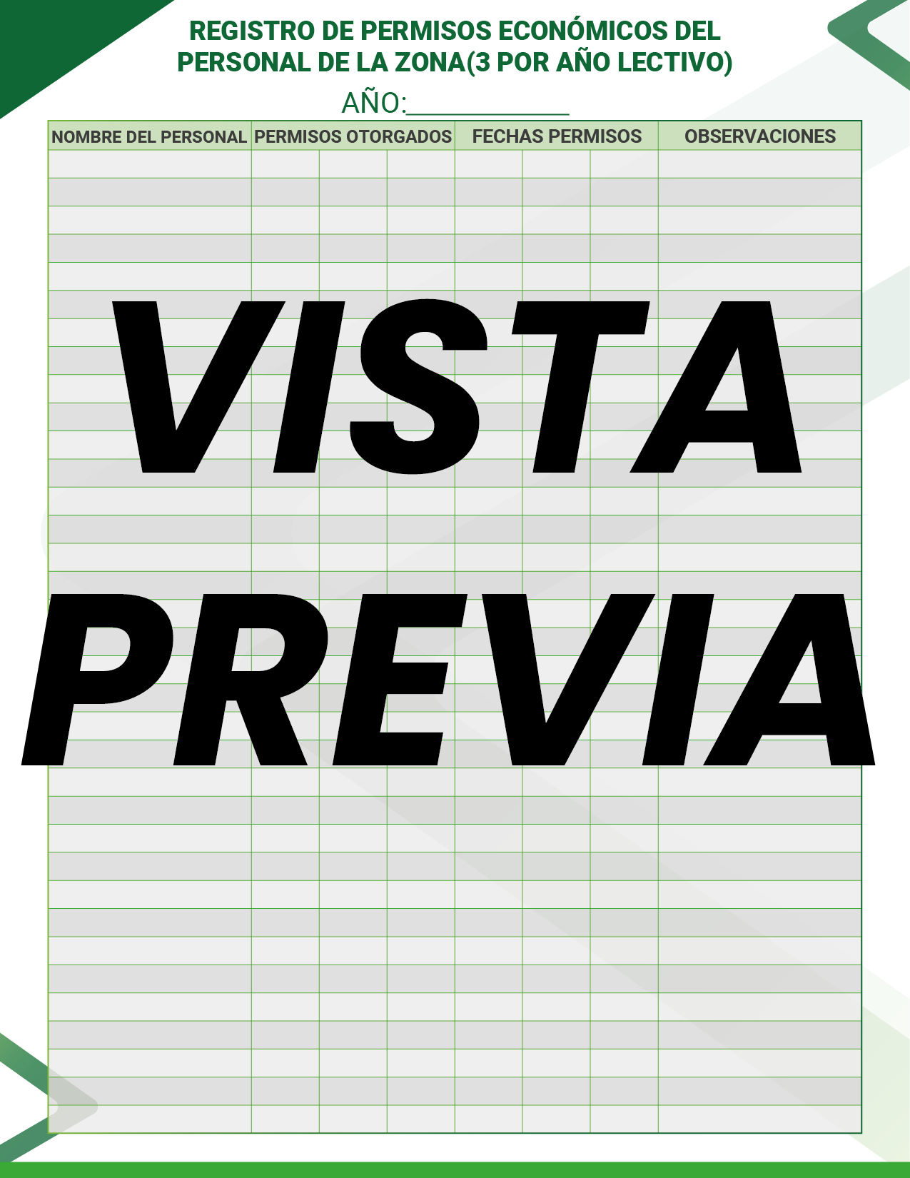 Agenda Formal Verde SUPERVISOR Primaria