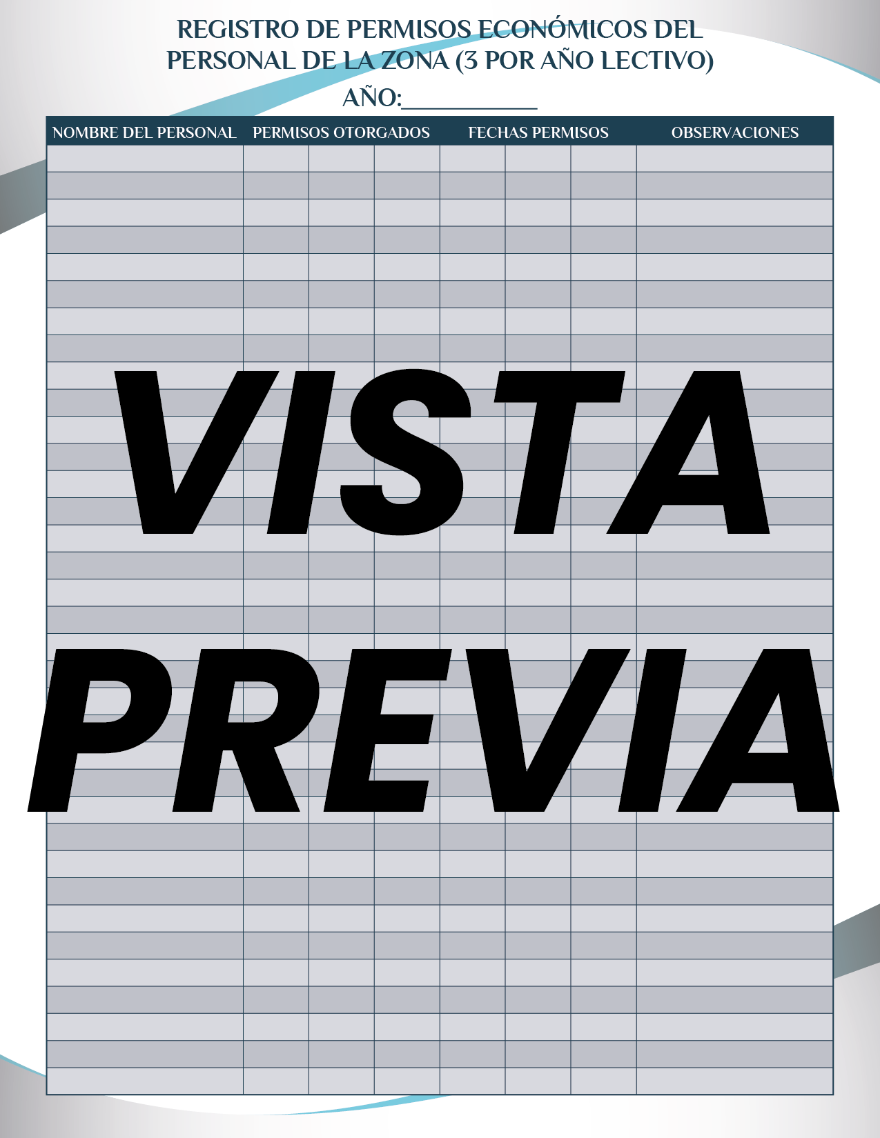 Agenda Formal Azul SUPERVISOR Preescolar