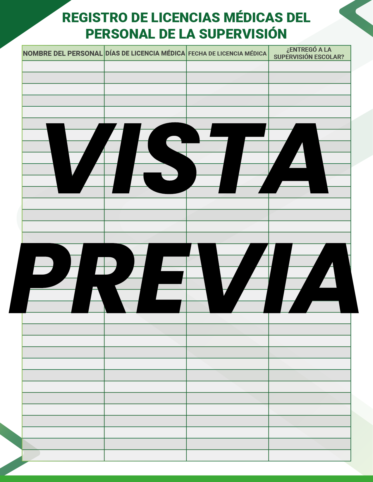 Agenda Formal Verde SUPERVISOR Primaria