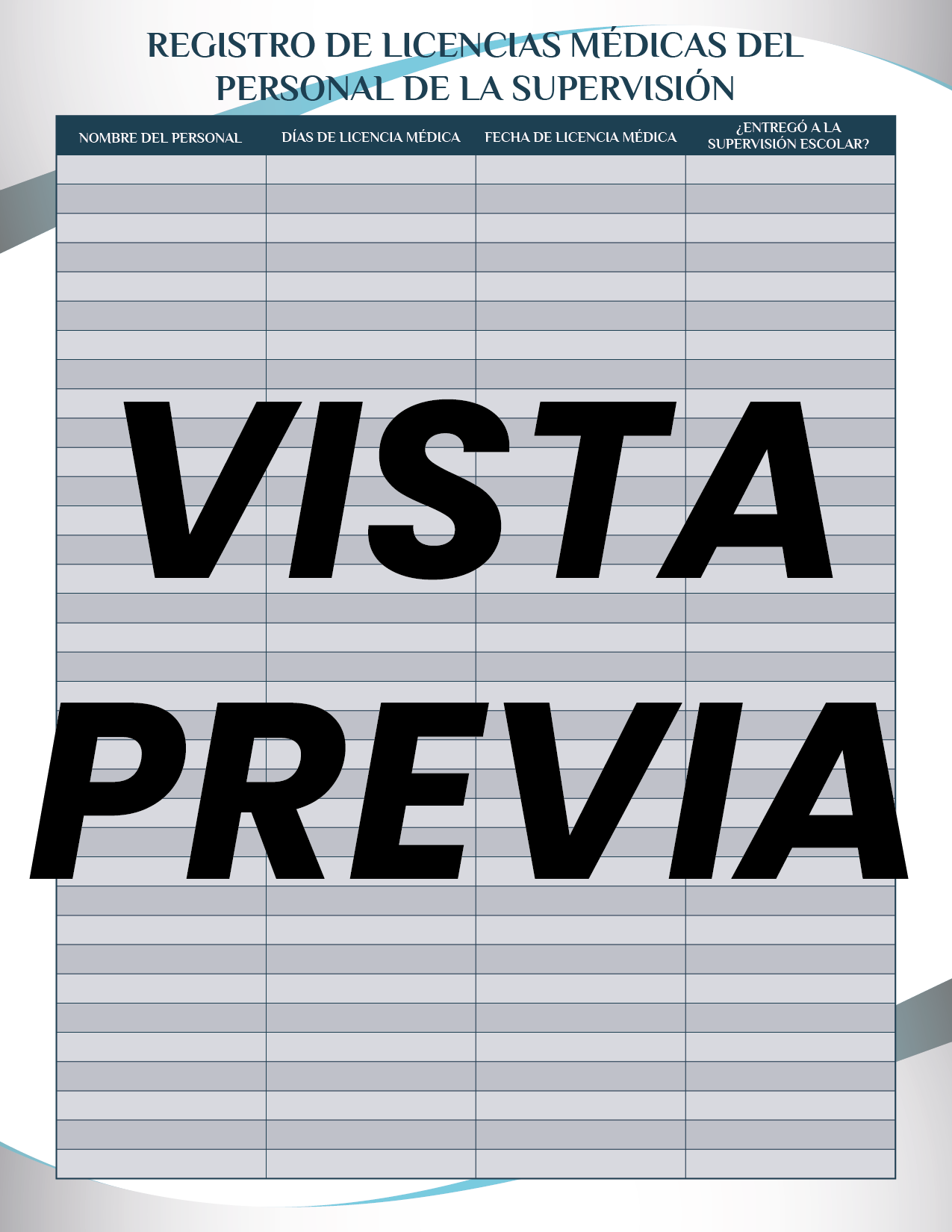 Agenda Formal Azul SUPERVISOR Preescolar