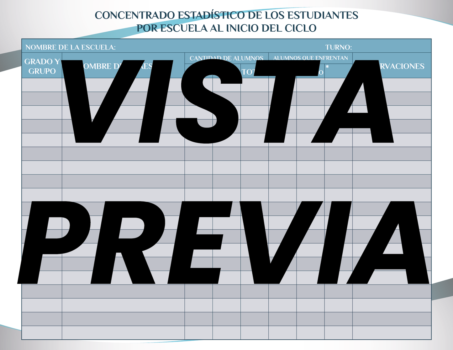 Agenda Formal Azul SUPERVISOR Preescolar