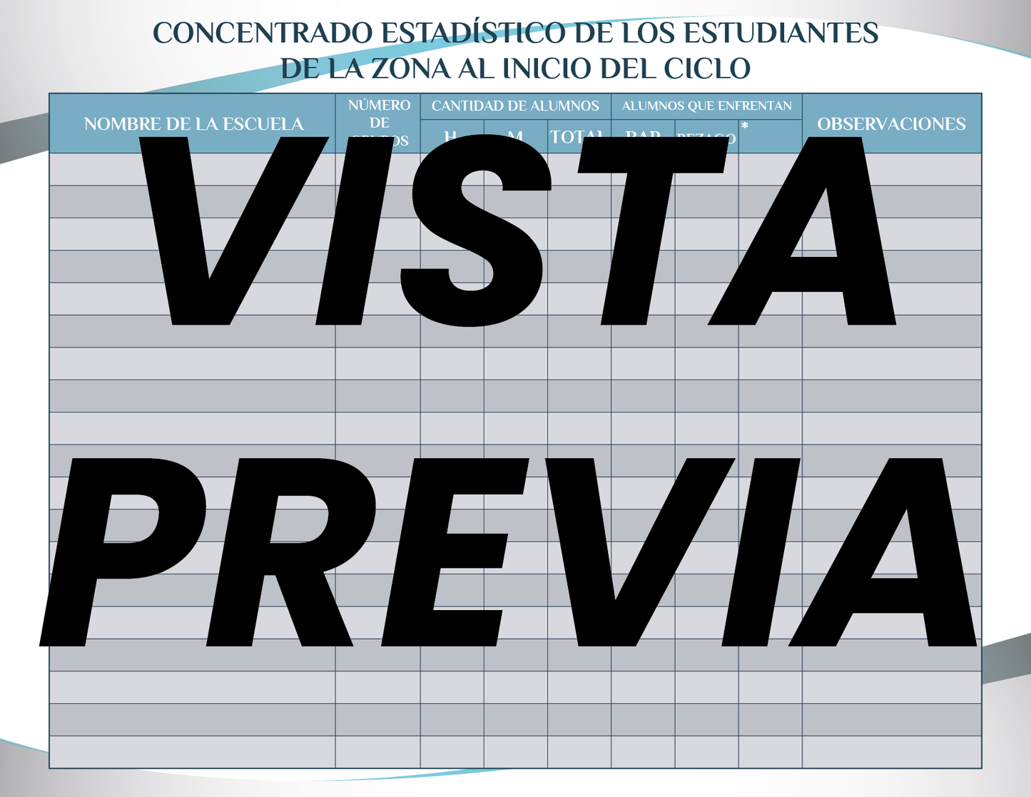 Agenda Formal Azul SUPERVISOR Preescolar