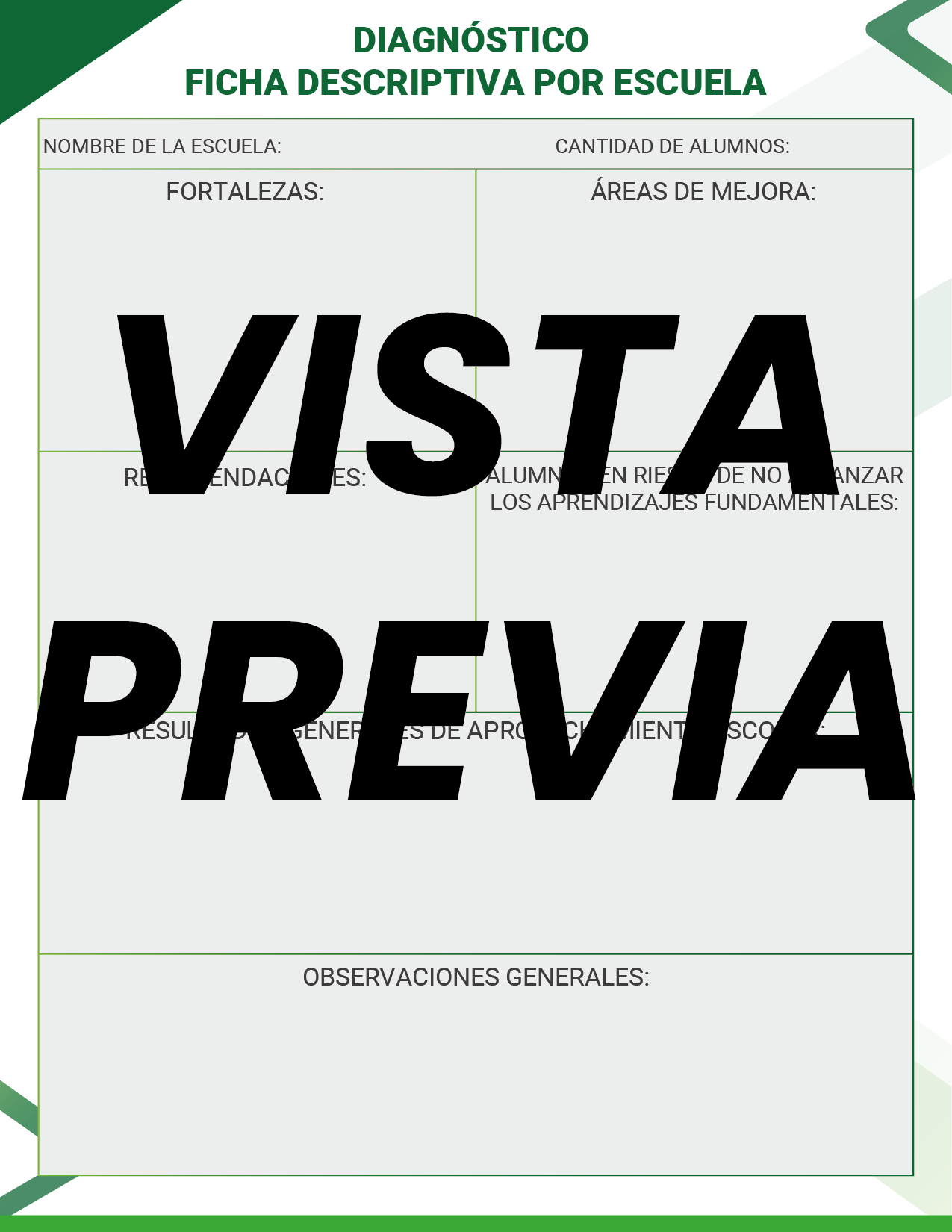 Agenda Formal Verde SUPERVISOR Primaria