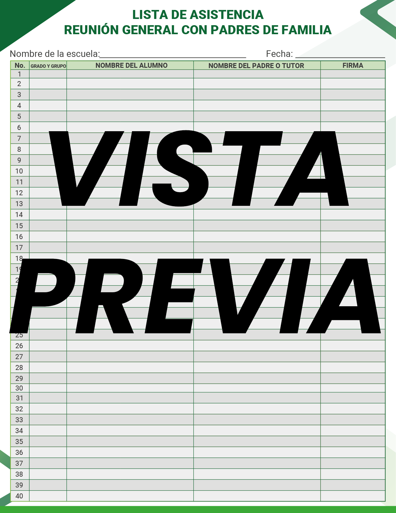 Agenda Formal Verde SUPERVISOR Primaria