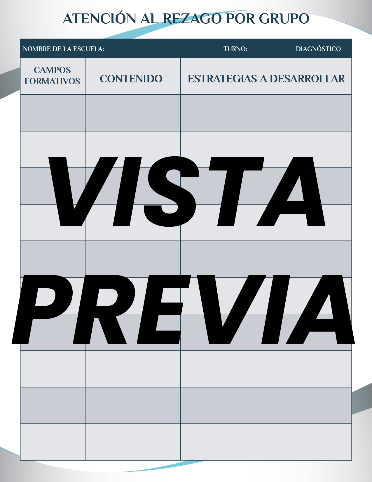 Agenda Formal Azul SUPERVISOR Preescolar