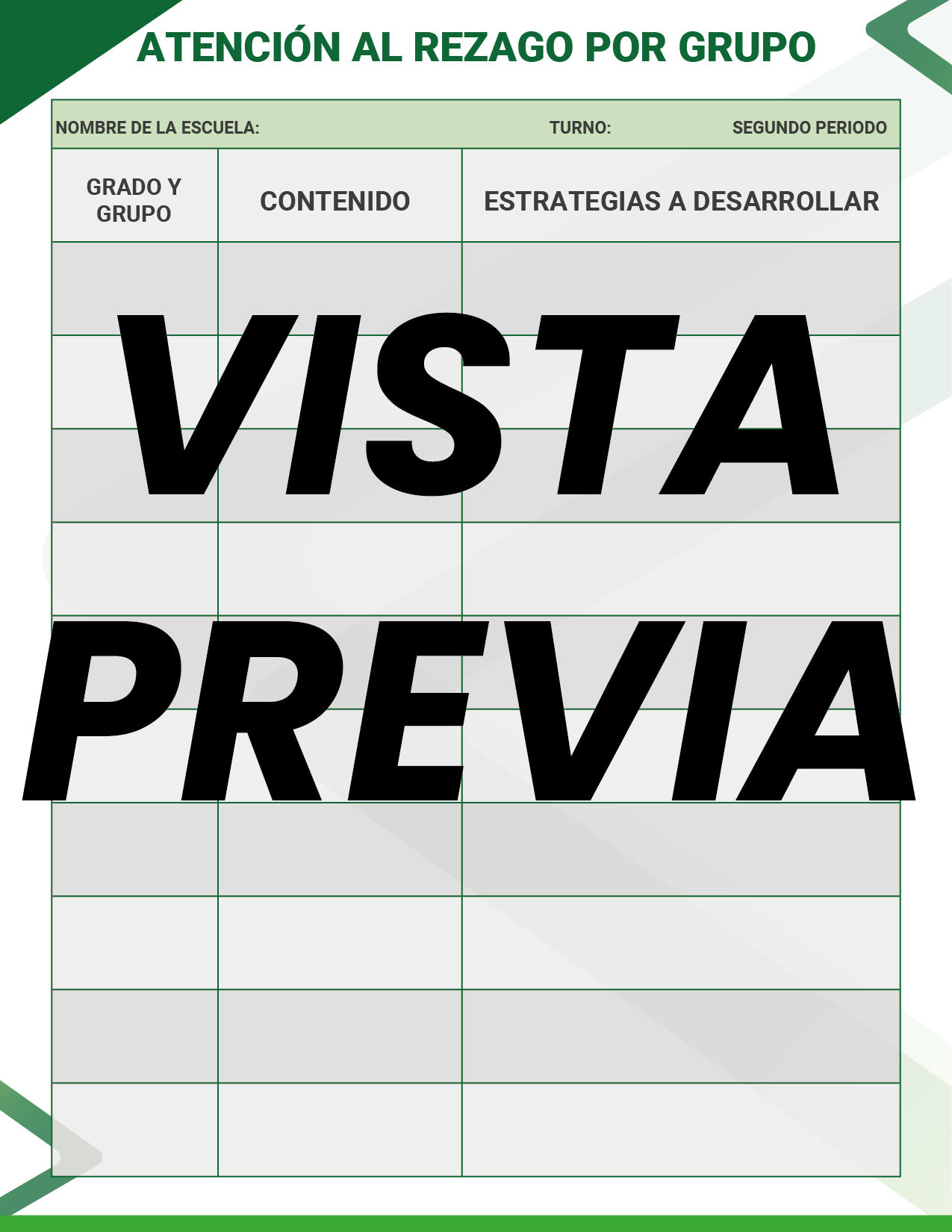 Agenda Formal Verde SUPERVISOR Primaria