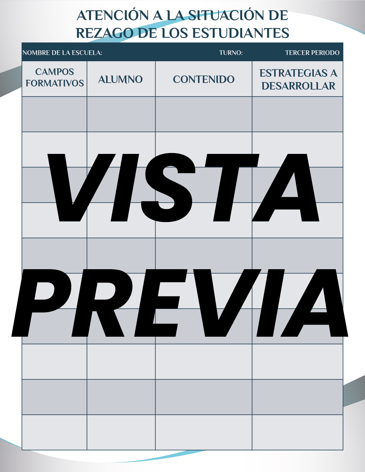 Agenda Formal Azul SUPERVISOR Preescolar