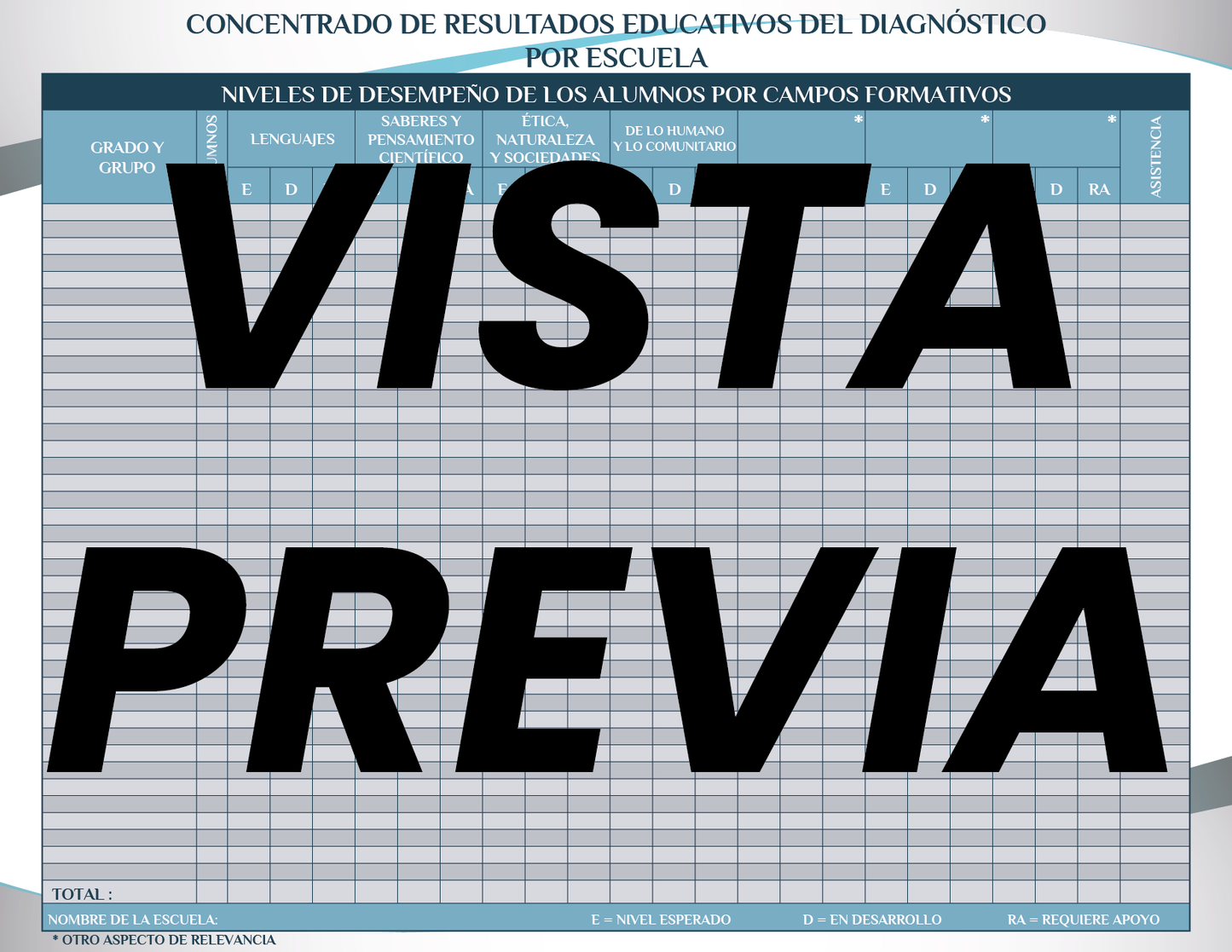Agenda Formal Azul SUPERVISOR Preescolar
