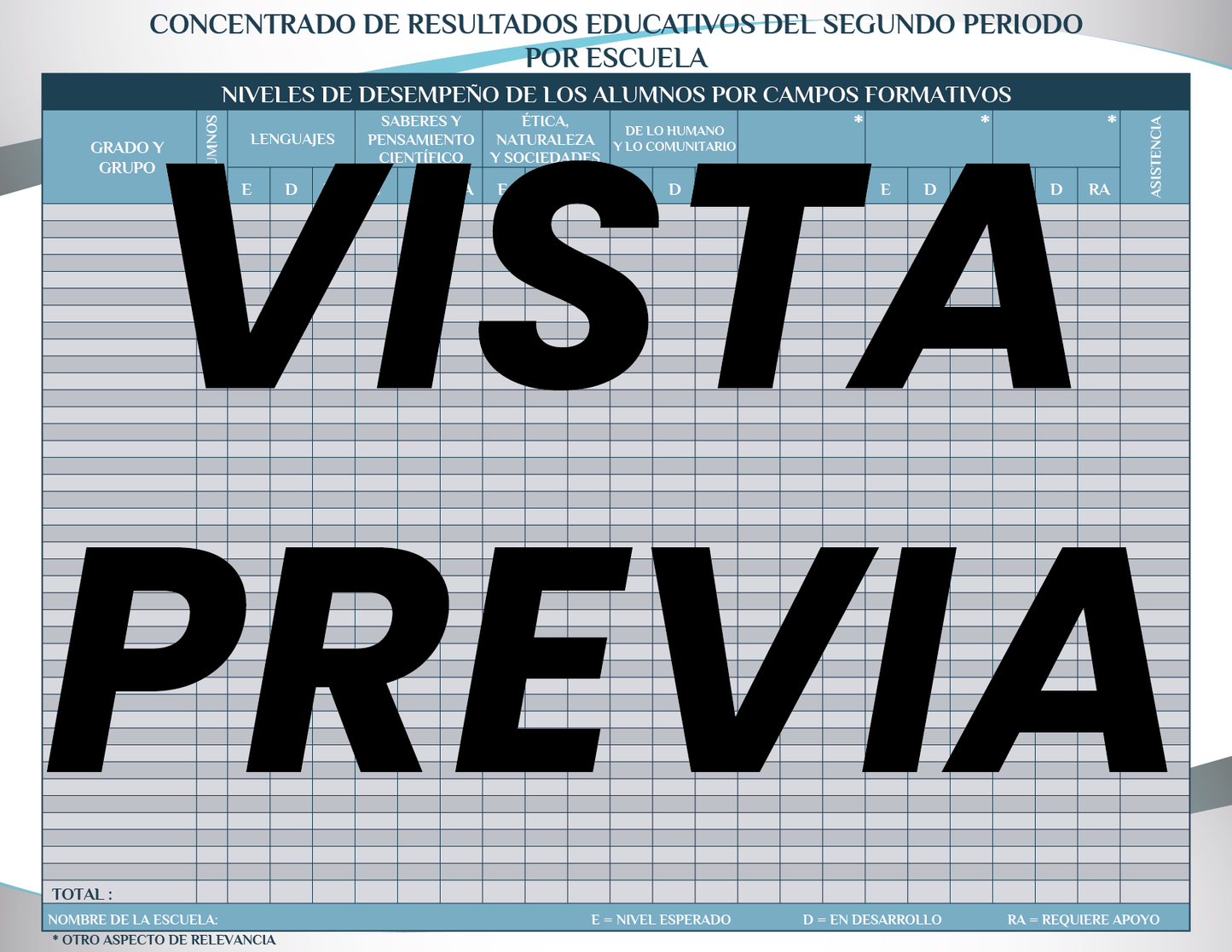 Agenda Formal Azul SUPERVISOR Preescolar
