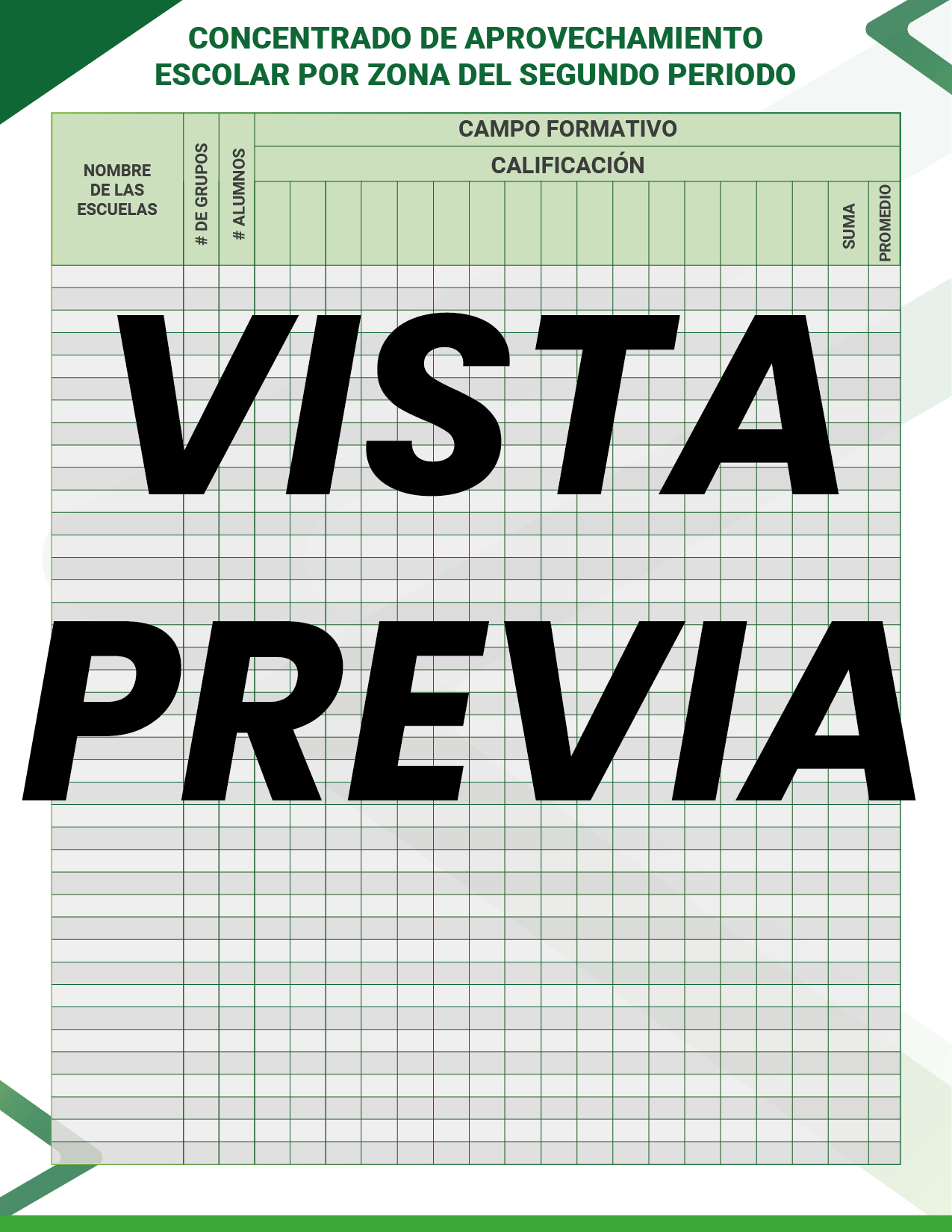 Agenda Formal Verde SUPERVISOR Primaria