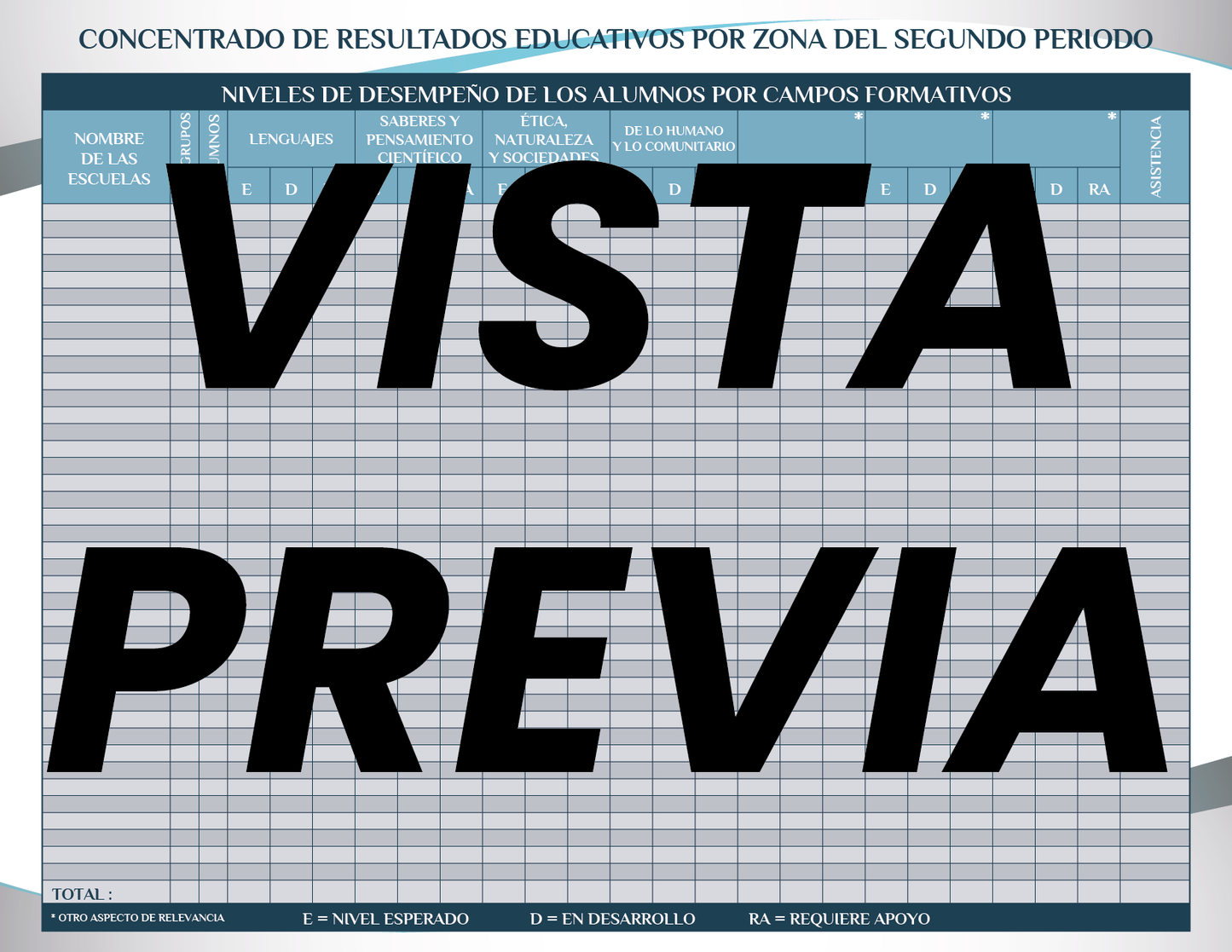 Agenda Formal Azul SUPERVISOR Preescolar