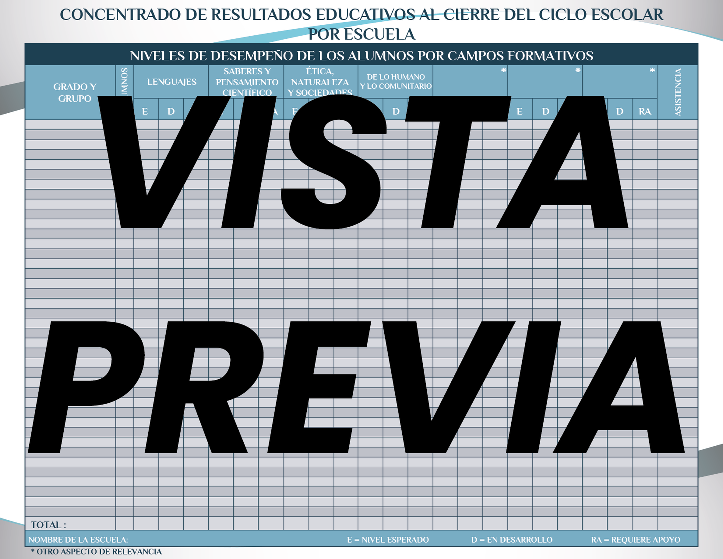 Agenda Formal Azul SUPERVISOR Preescolar