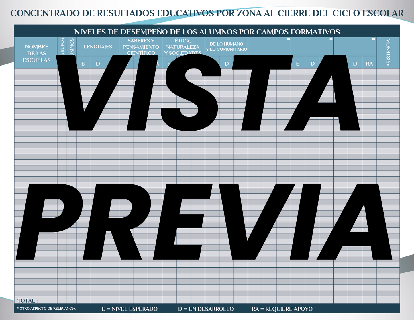 Agenda Formal Azul SUPERVISOR Preescolar