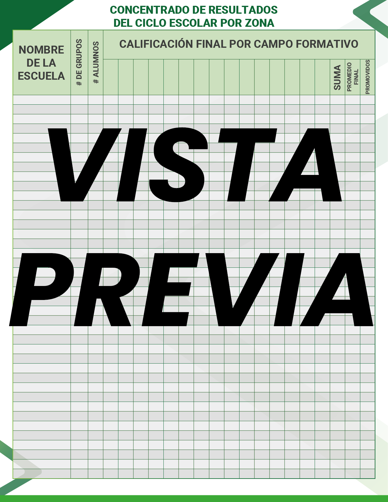 Agenda Formal Verde SUPERVISOR Primaria