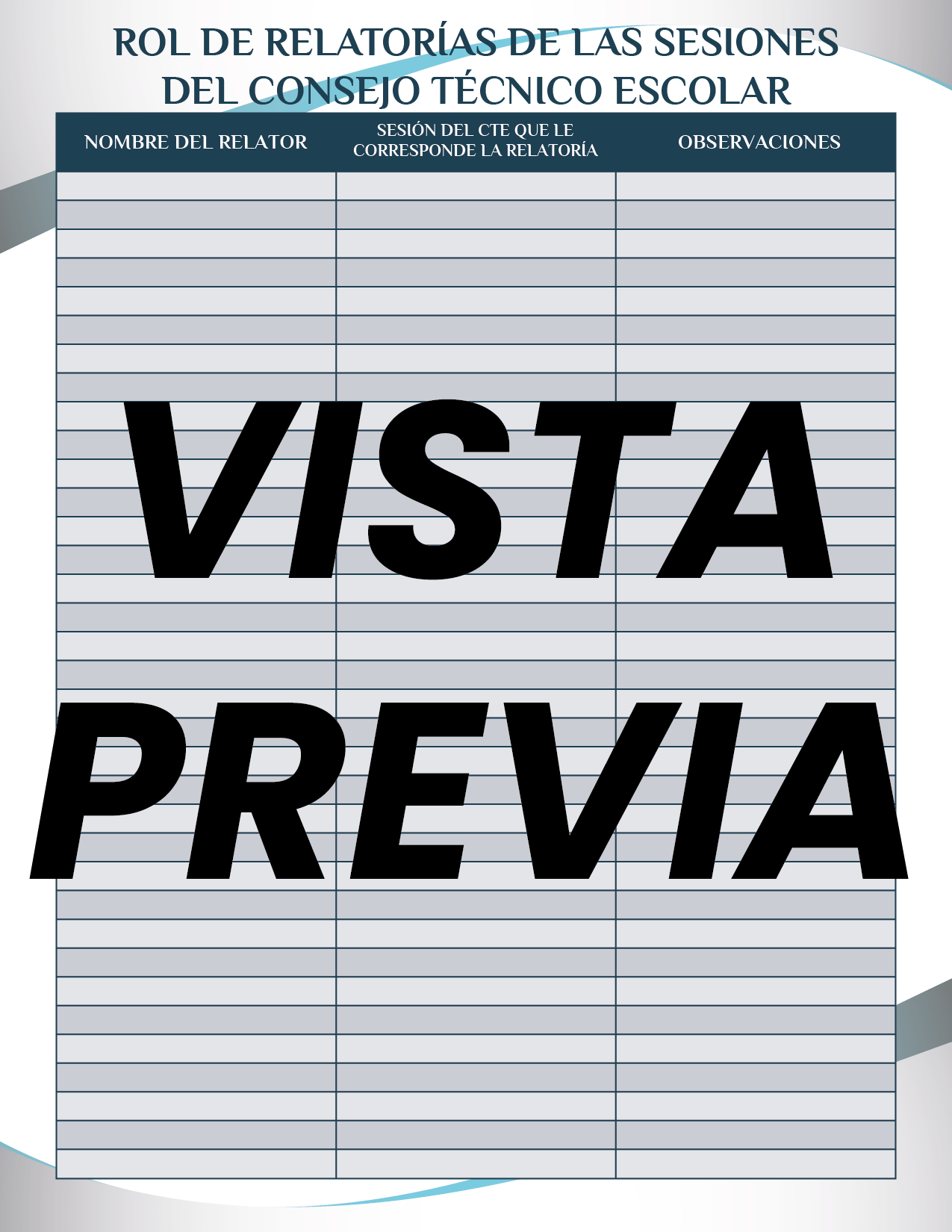 Agenda Formal Azul SUPERVISOR Preescolar