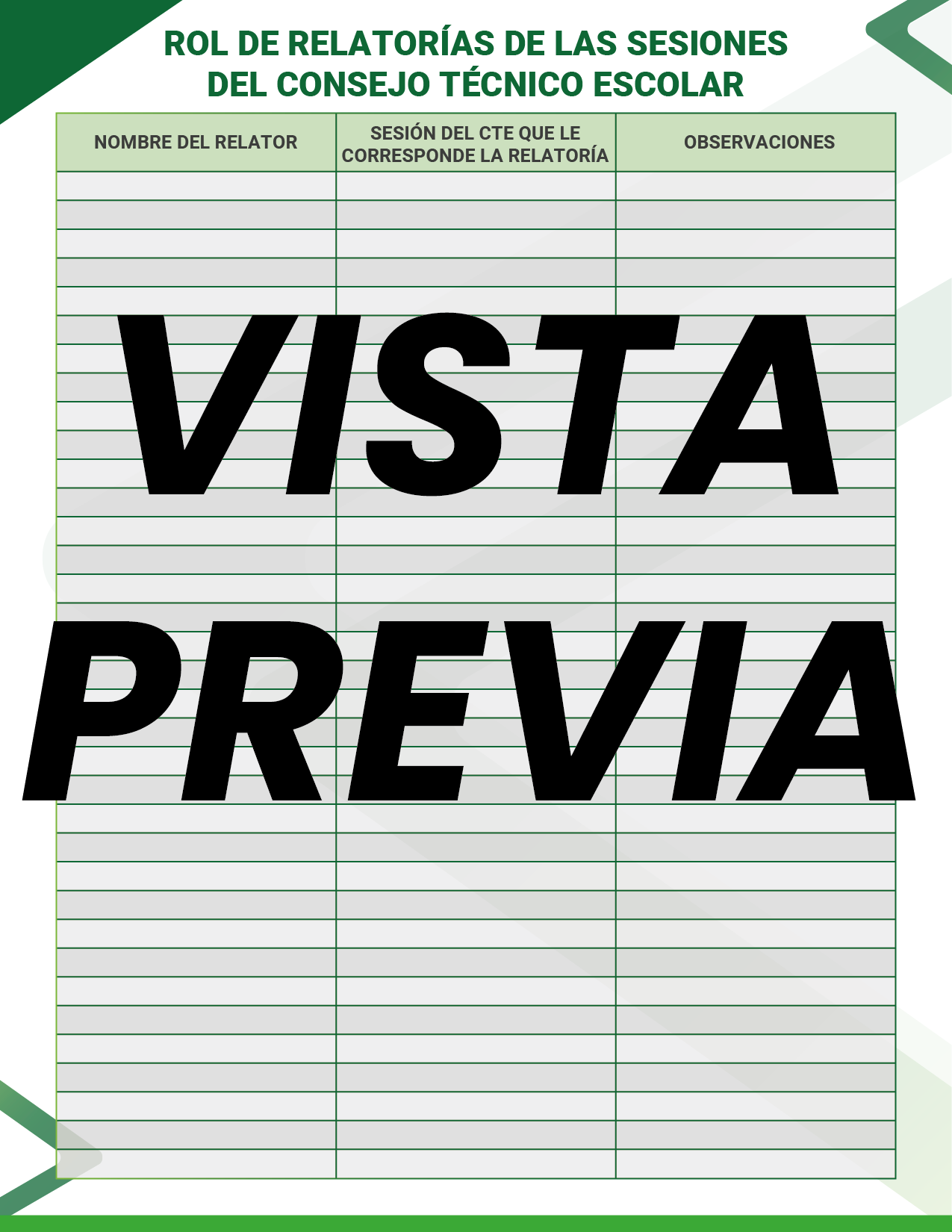 Agenda Formal Verde SUPERVISOR Primaria