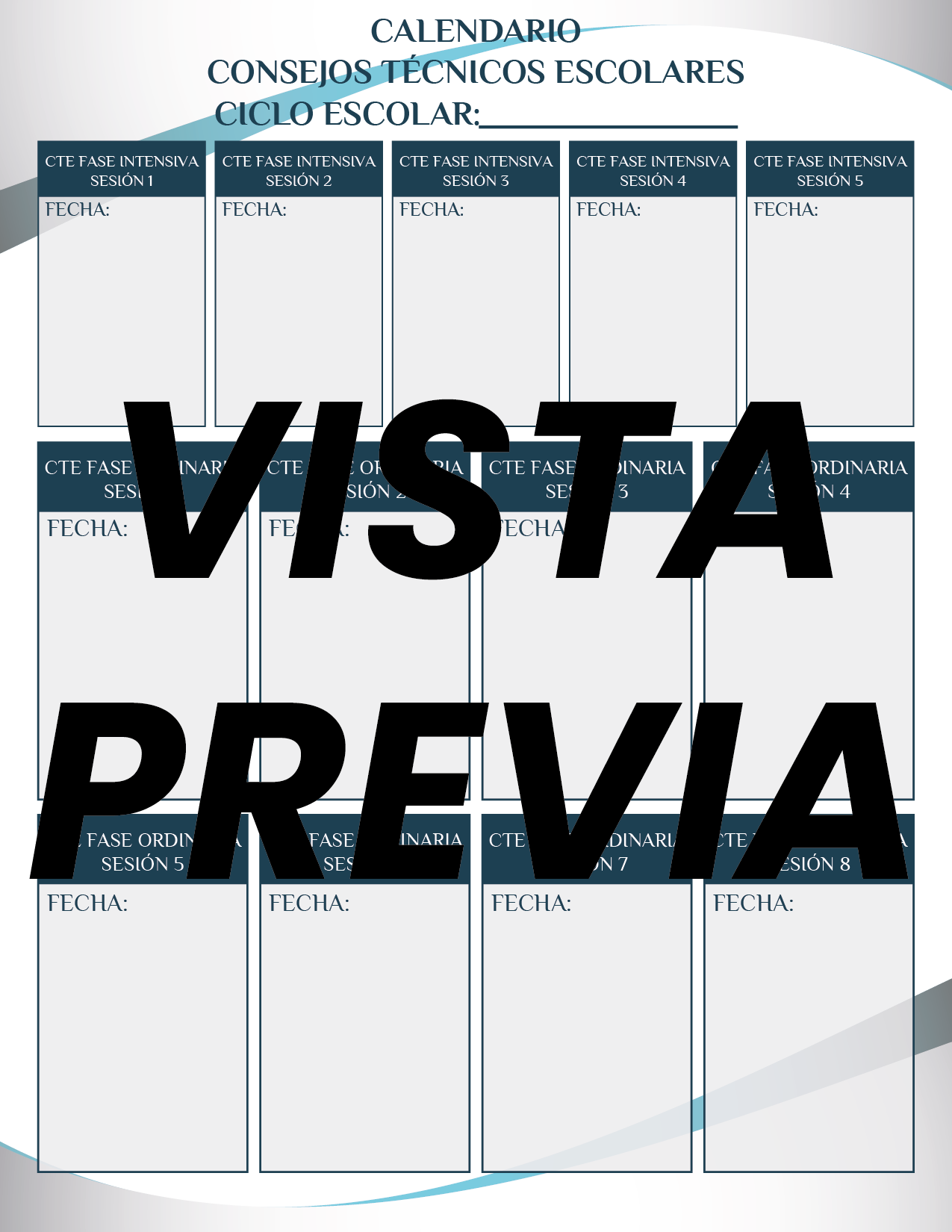 Agenda Formal Azul SUPERVISOR Preescolar