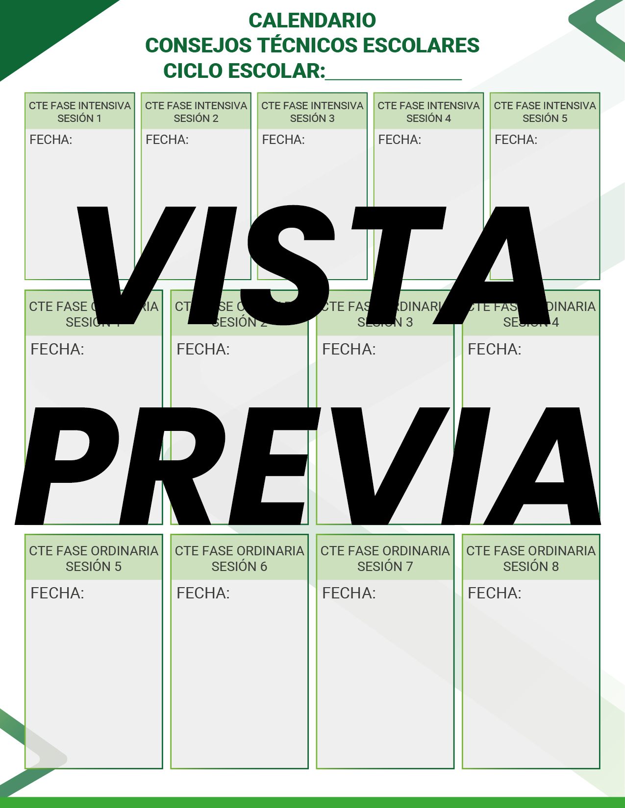 Agenda Formal Verde SUPERVISOR Primaria