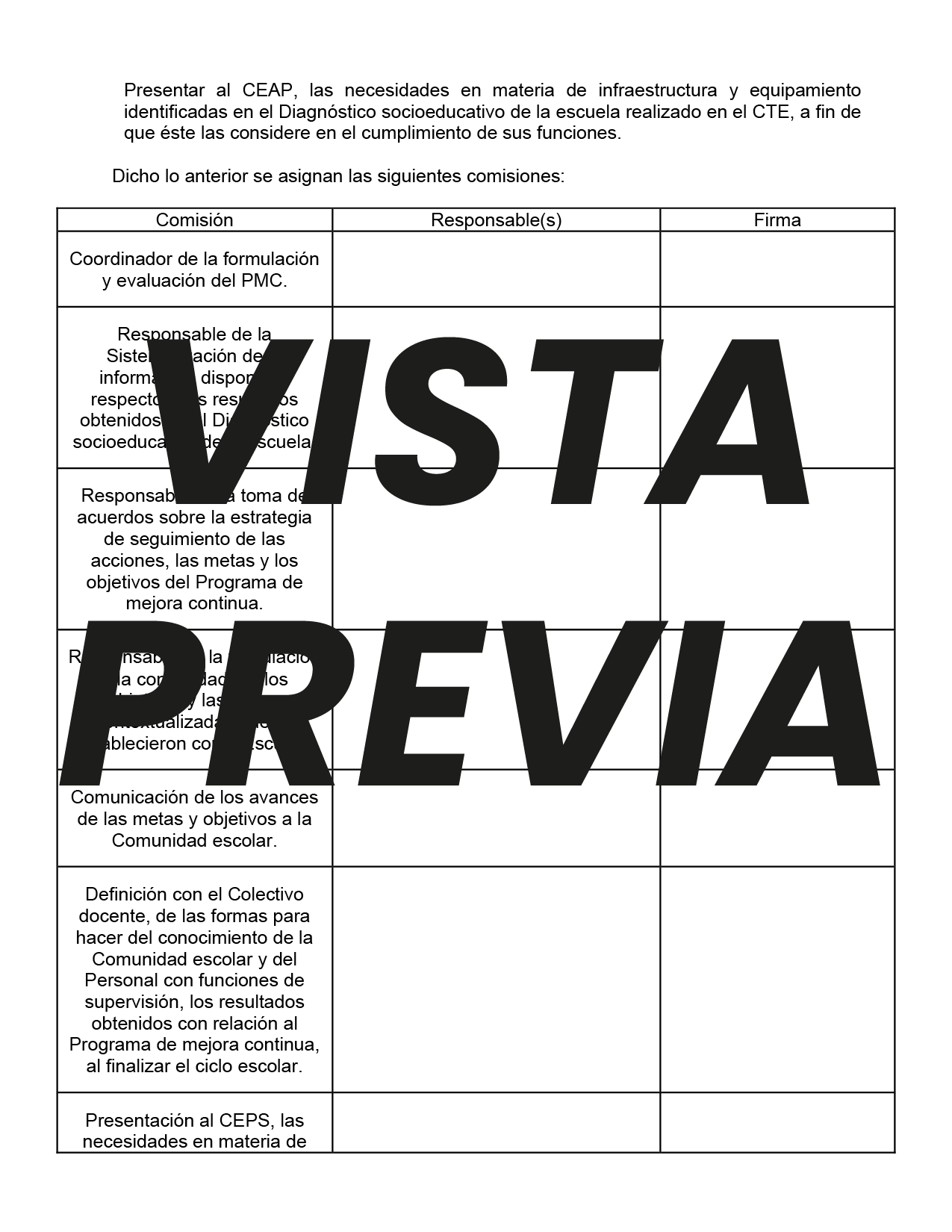 PROPUESTA ACTA CONSTITUTIVA DEL CONSEJO TÉCNICO ESCOLAR Y COMITÉ DE PLANEACIÓN Y EVALUACIÓN (Editable en Word)