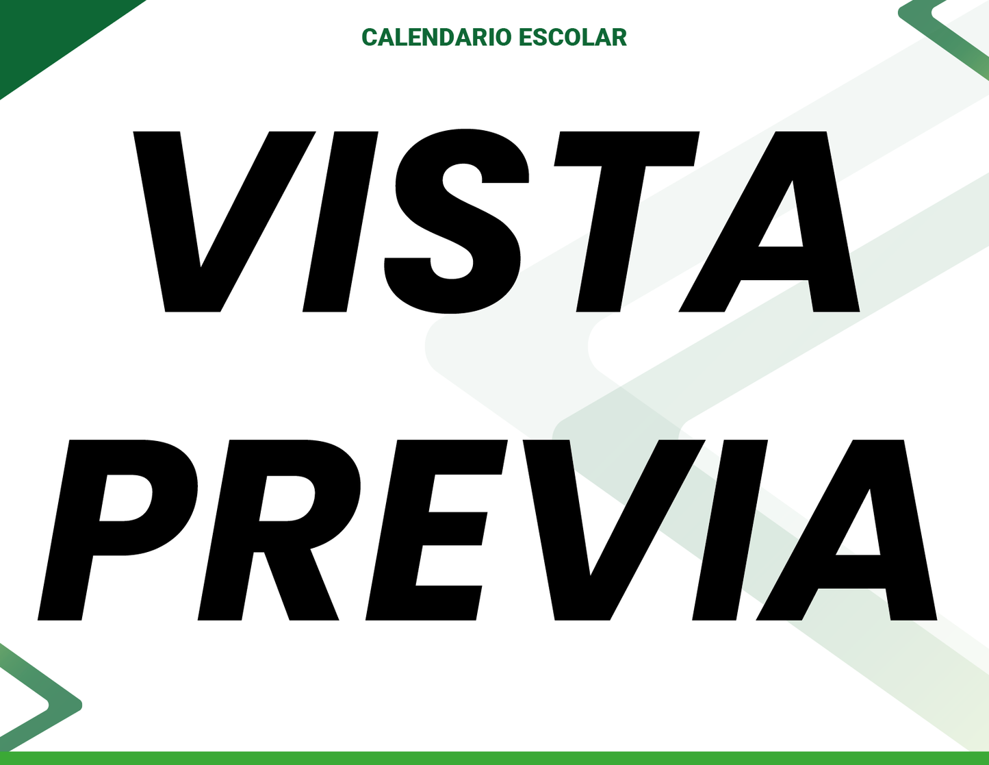 Agenda Formal Verde SUPERVISOR Preescolar
