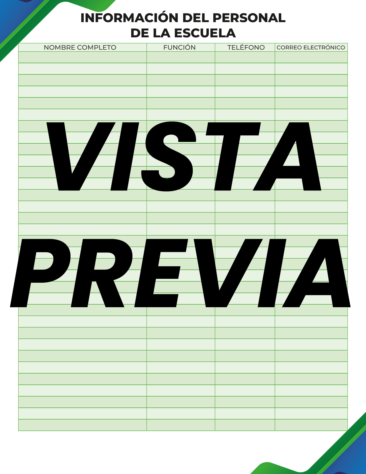 Agenda Formal Verde-azul MAESTRO Secundaria