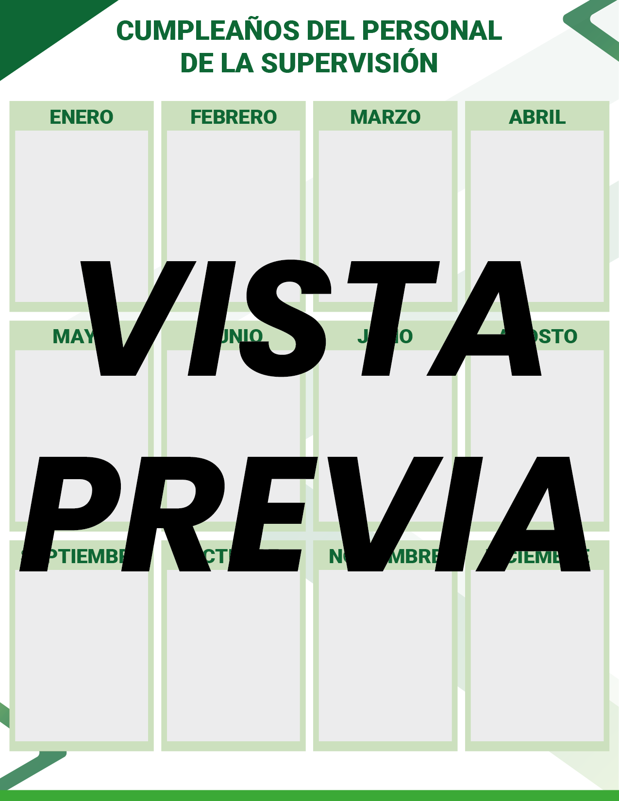 Agenda Formal Verde SUPERVISOR Preescolar