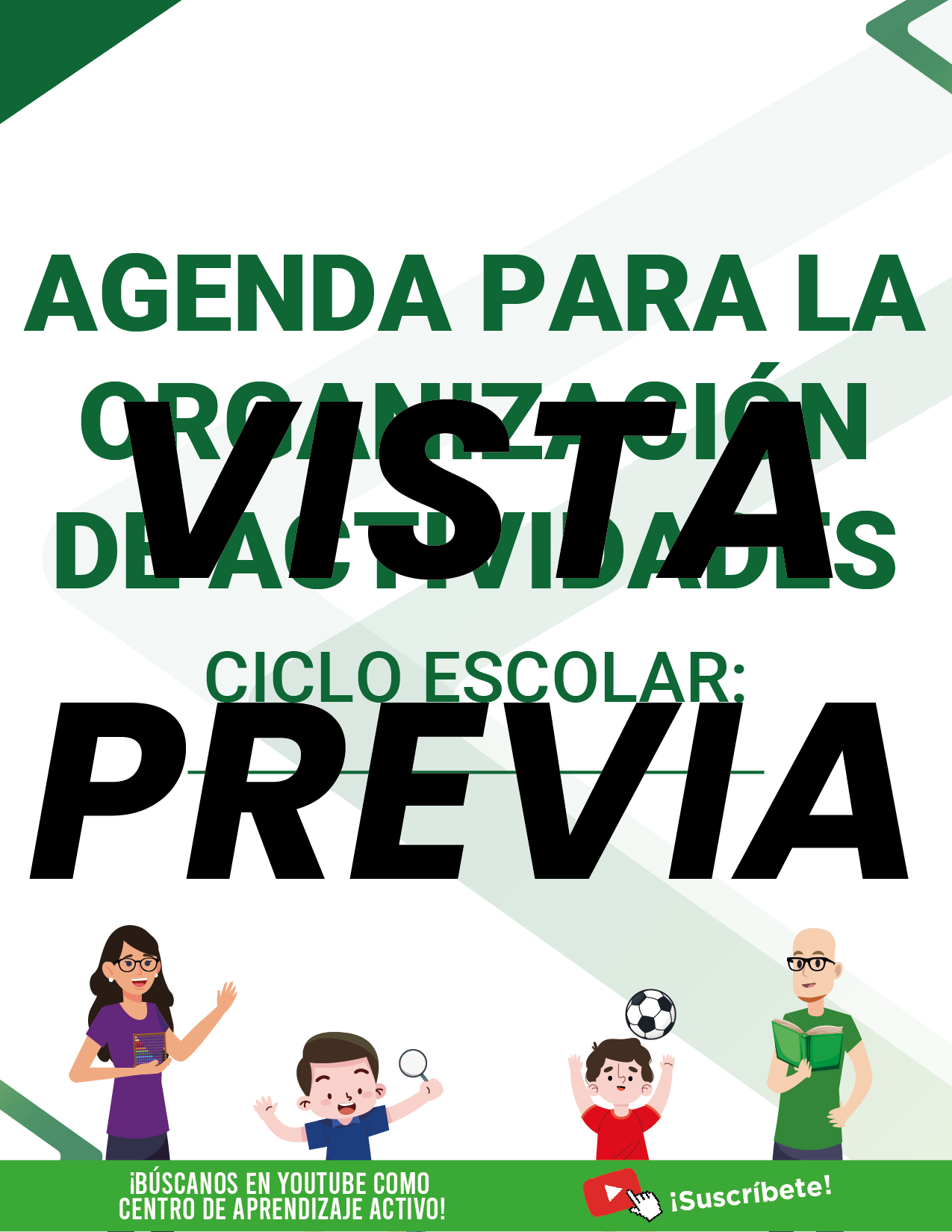 Agenda Formal Verde SUPERVISOR Preescolar