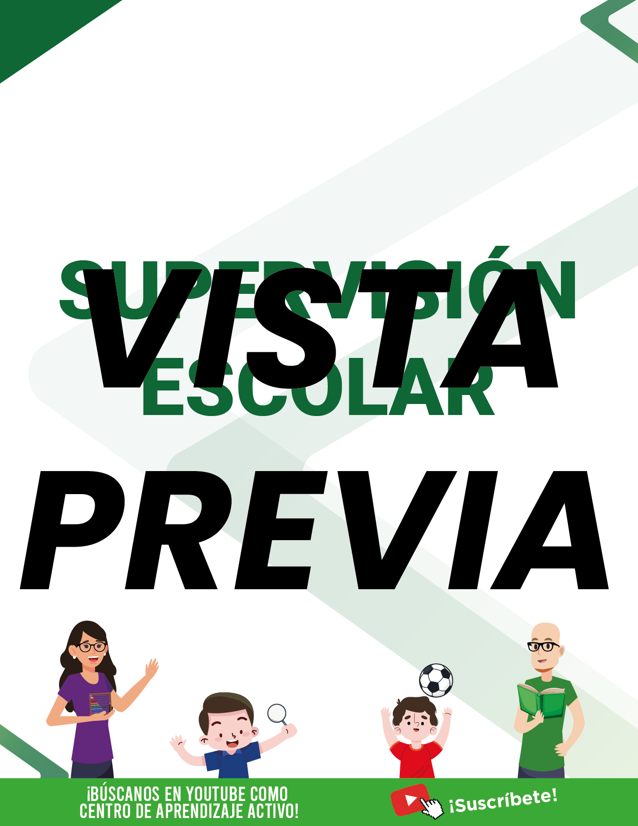 Agenda Formal Verde SUPERVISOR Preescolar