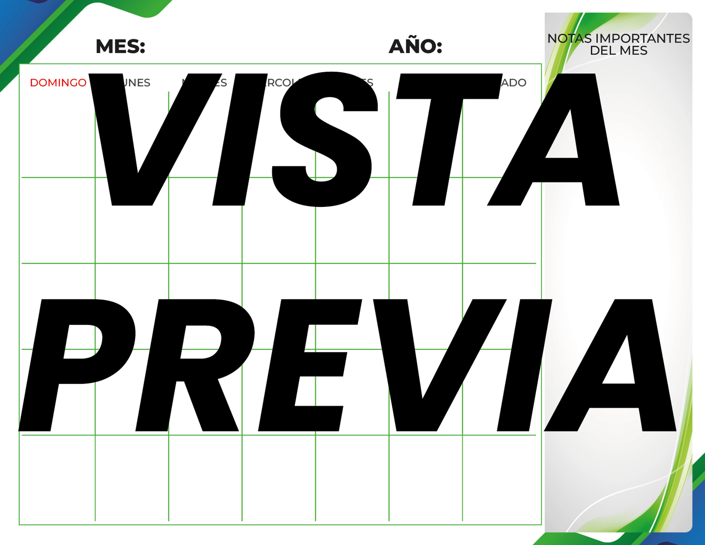 Agenda Formal Verde-azul MAESTRO Secundaria